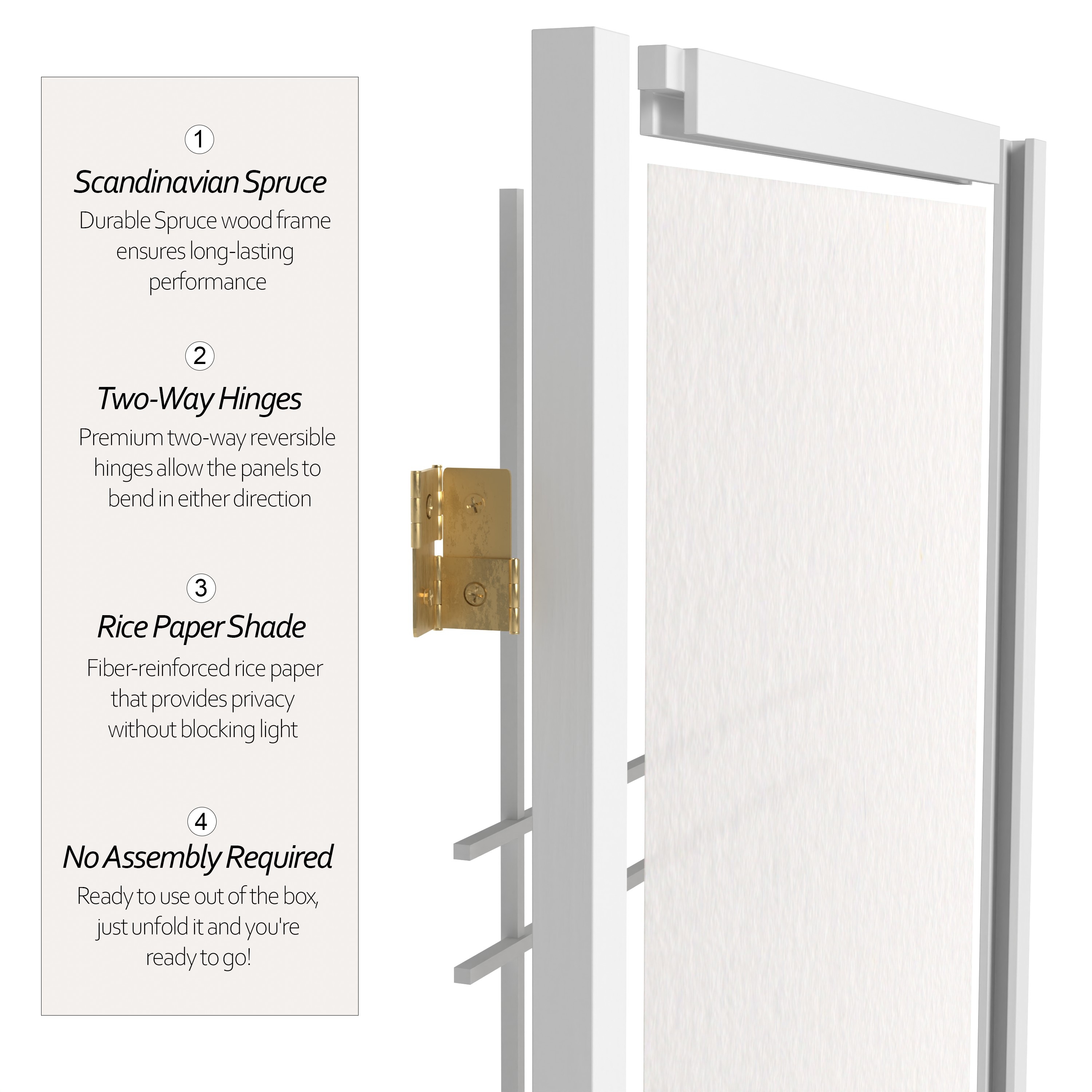Red Lantern SSCDBLX-6P-WHT Indoor-Privacy-Screens - View #3