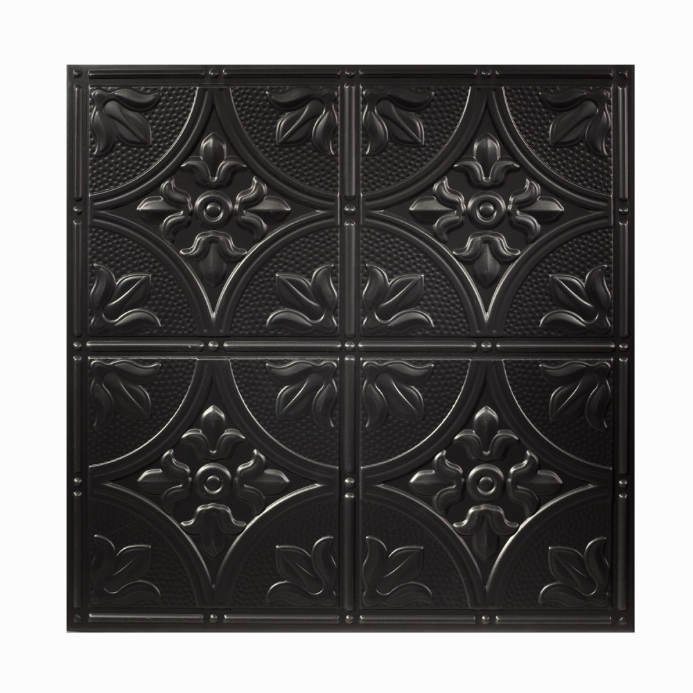 Genesis 752-07 2-ft x 2-ft Antique Black PVC Drop Ceiling Tile ( 4-sq ft / Case )