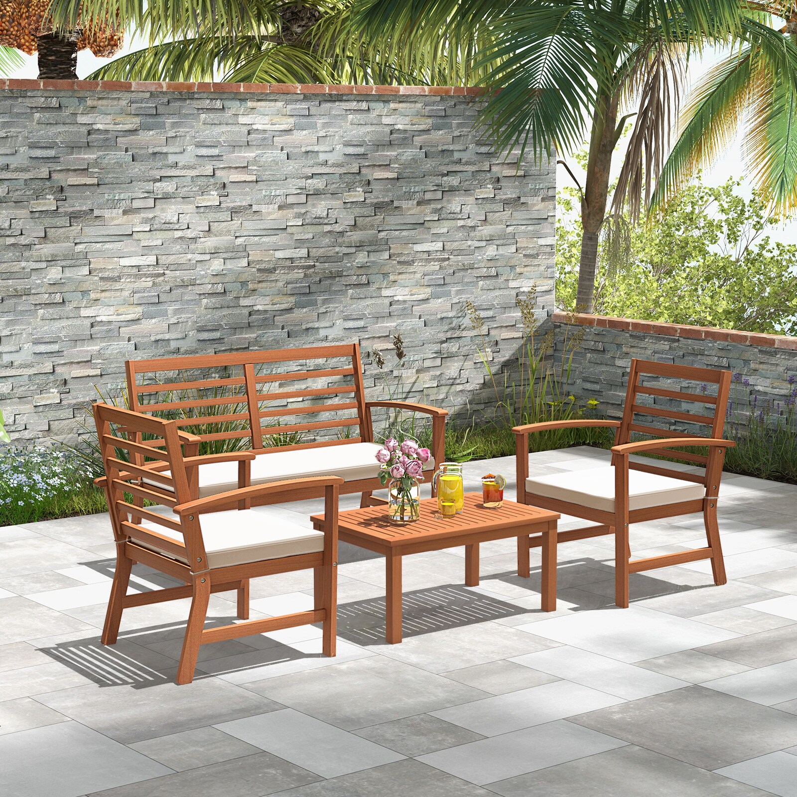 LIVIZA OUJ72078WH Patio-Conversation-Sets - View #7