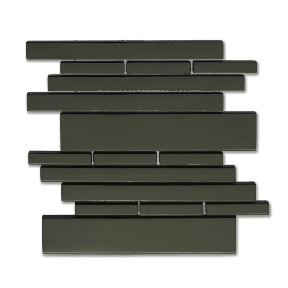 Solistone 9049 Piano Glass Melody 9-in x 10-in Polished Glass Mosaic Wall Tile (6.9-sq. ft/ Carton)