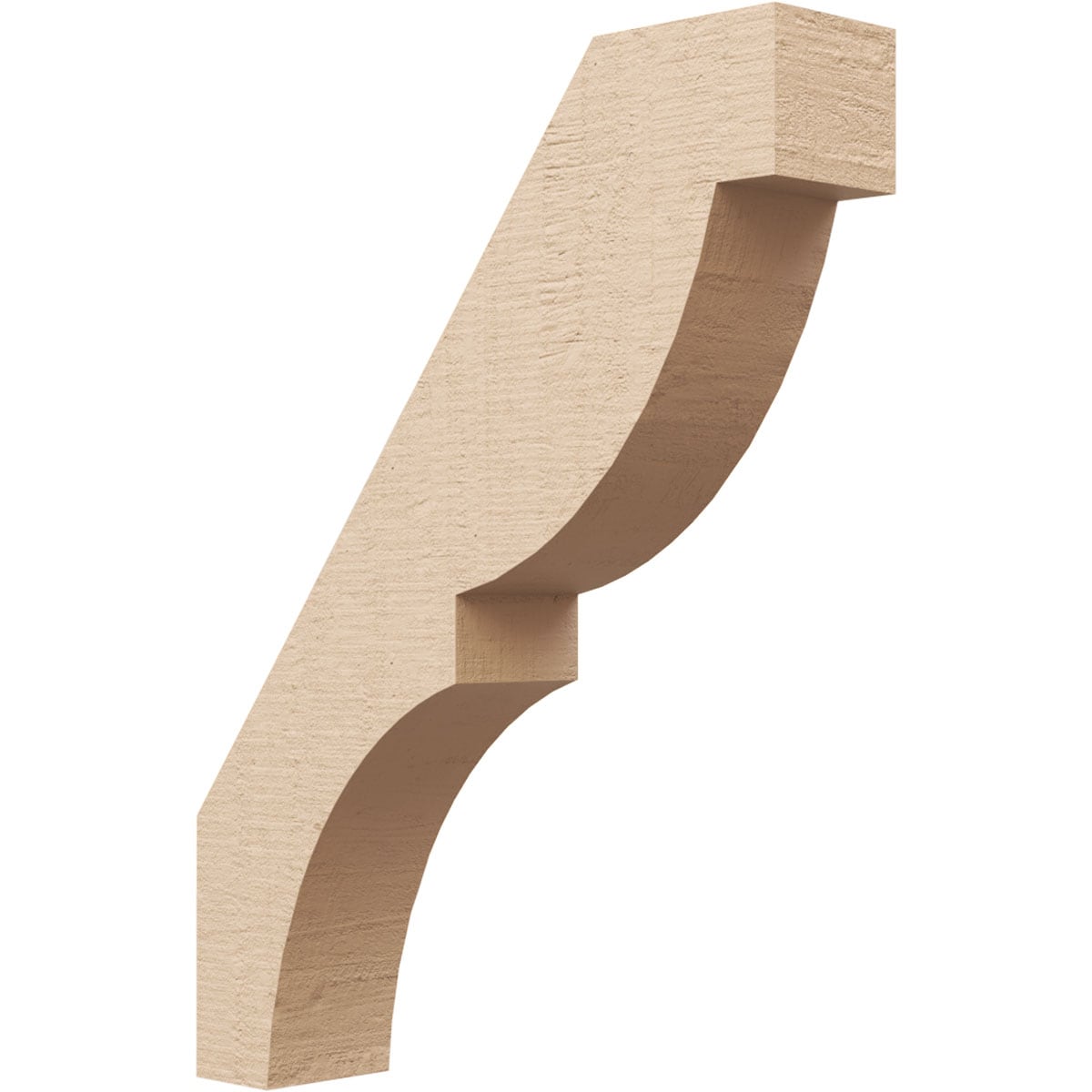 Ekena Millwork BRCUR03X14X18VALRCPR 3-in x 18-in x 14-in Primed Urethane Westlake Woodgrain TimberThane Knee Brace