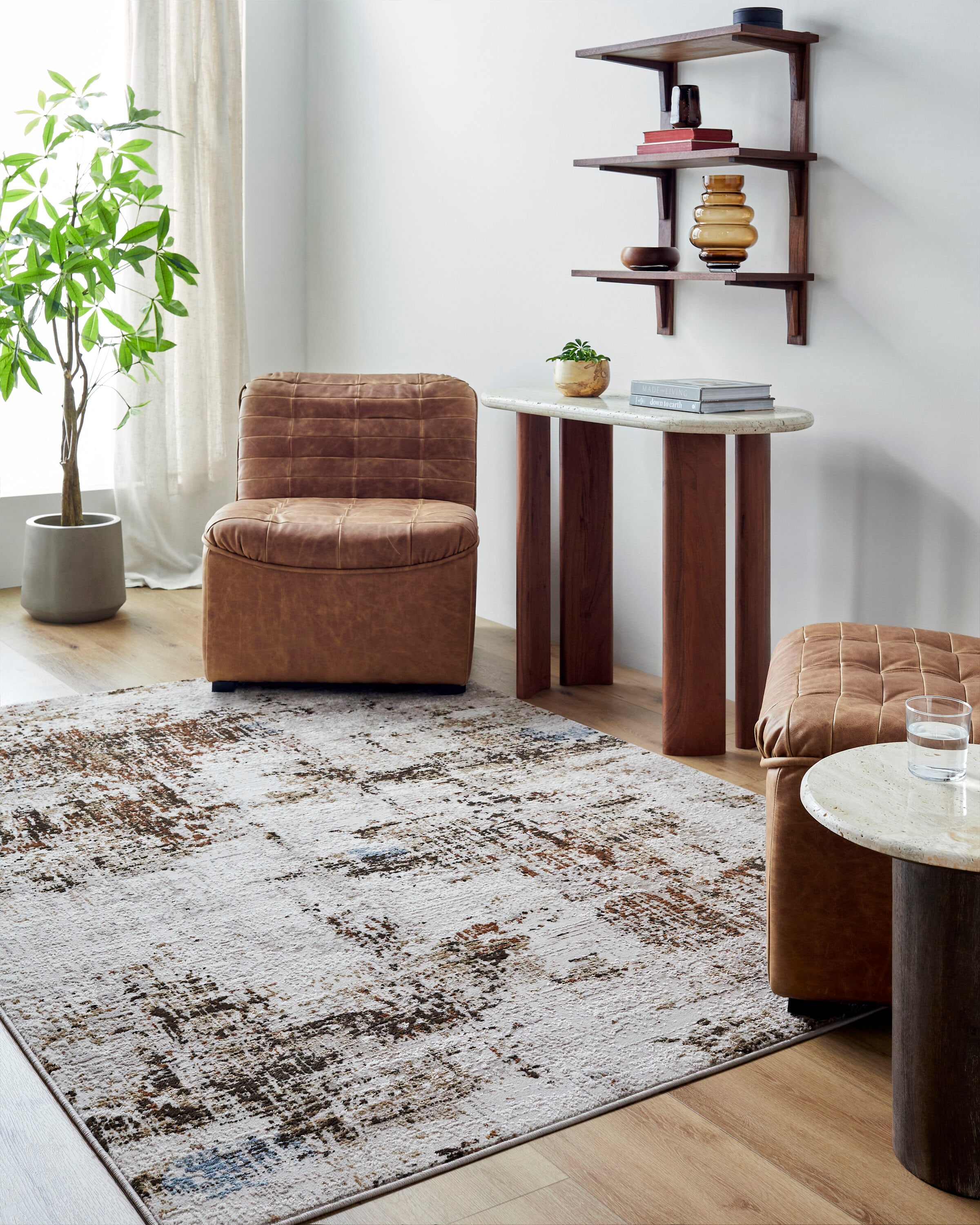Livabliss MDD2334-71010 Mood 8 x 10 (ft) Polyester/Polypropylene Taupe Rectangular Indoor Abstract Rustic Area rug