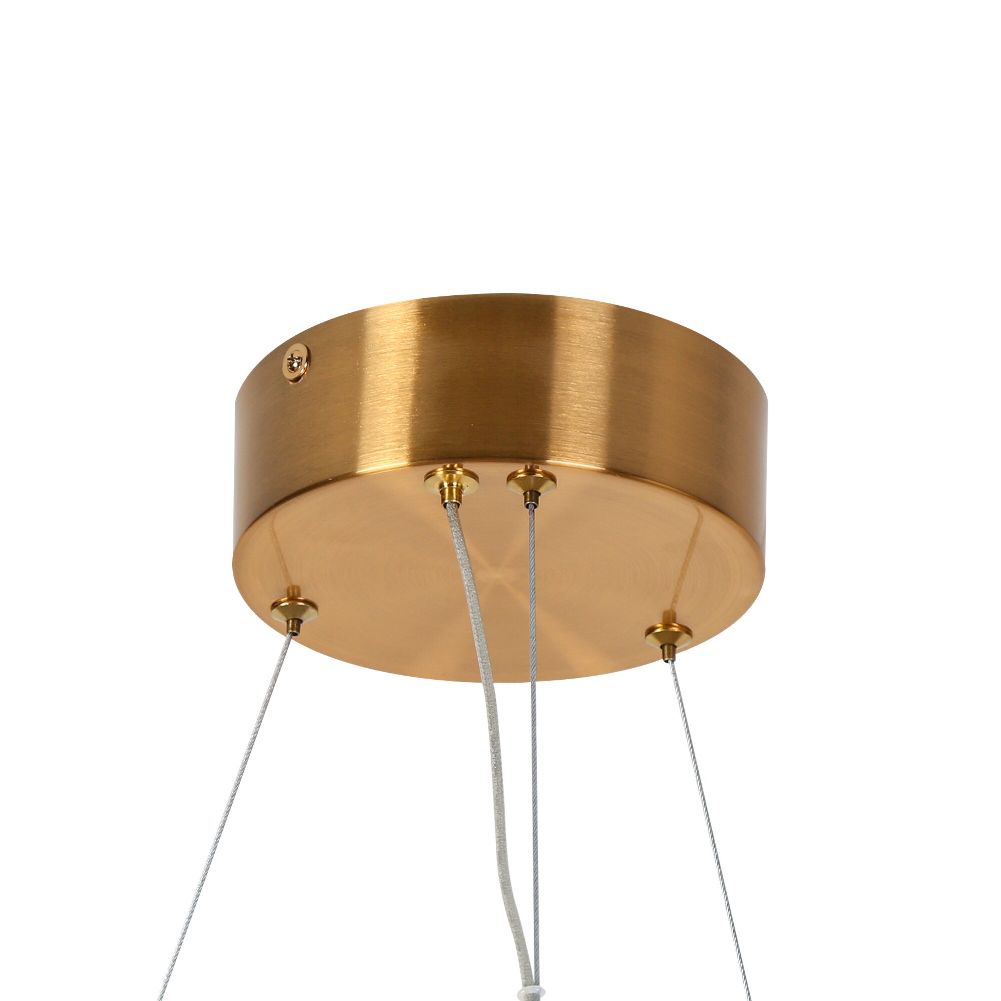 Modern Gold Brass LED Crystal Drum Chandelier