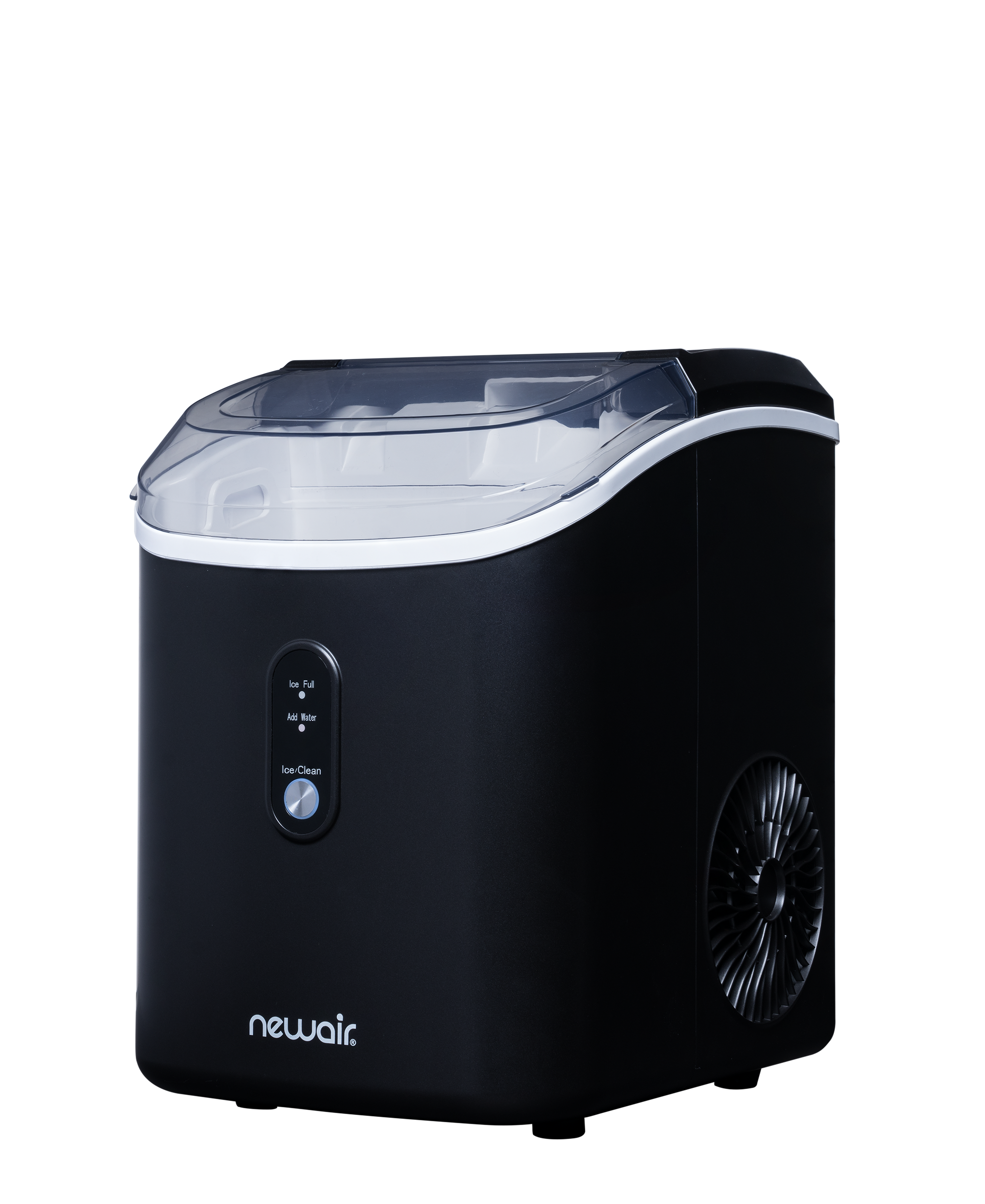 NewAir 26-lb Flip-up Door Countertop or Portable Nugget Ice Maker (Black)  in the Ice Makers department at