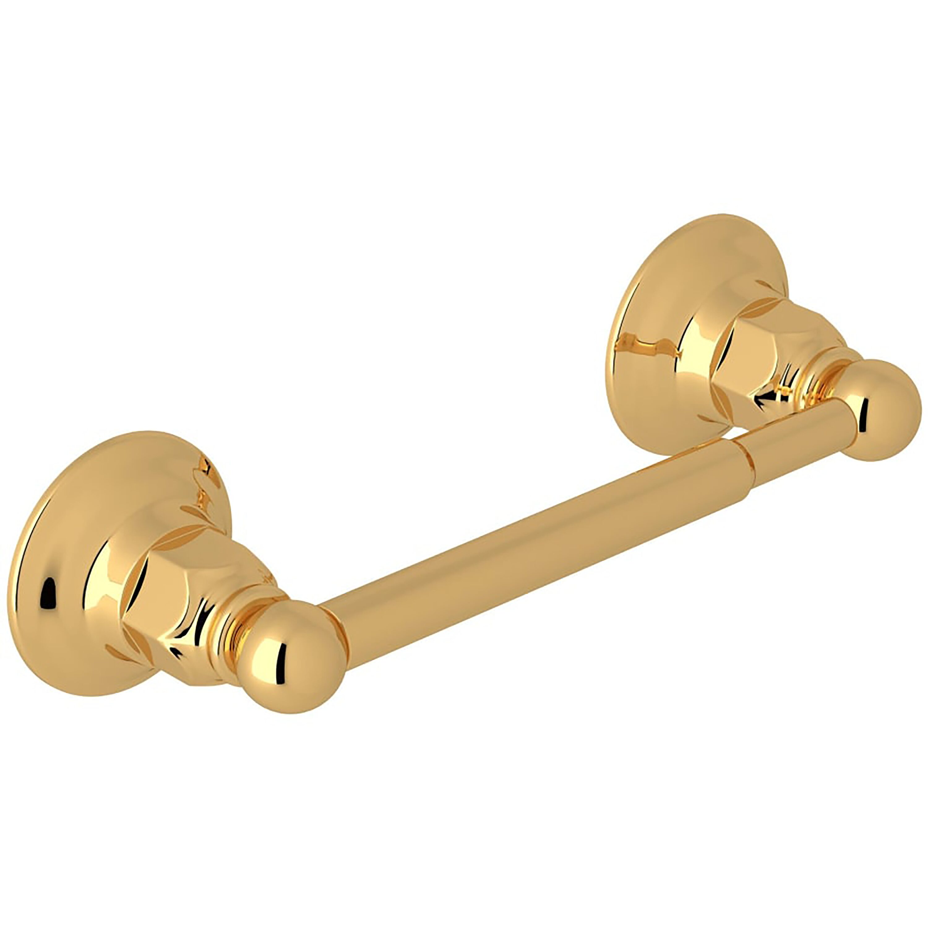 Rohl ROT18IB Italian Brass Wall mount Single post Toilet Paper Holder 1 -Rolls with Storage