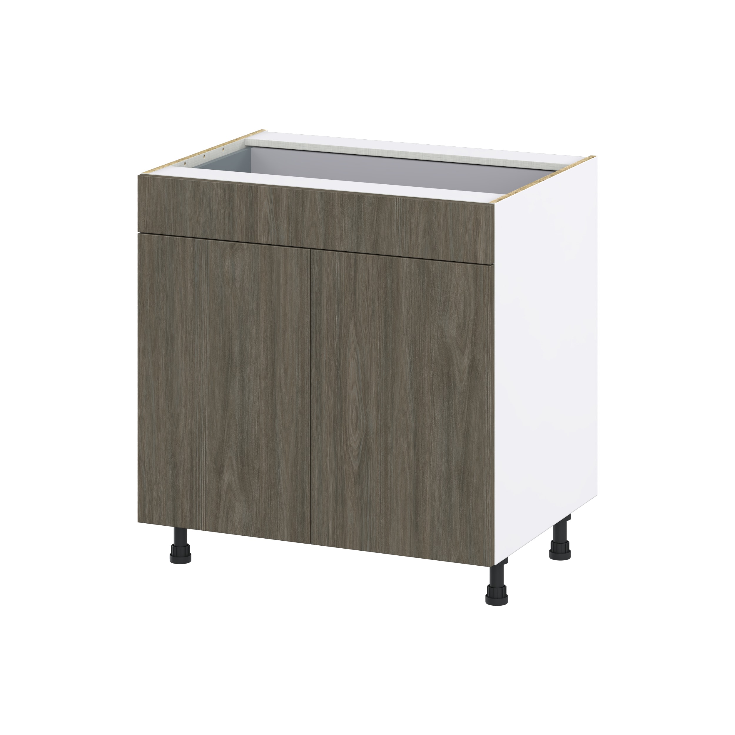 Hugo&Borg Savane 24-in W x 34.5-in H x 25-in D Textmel 1-Drawer Base Fully Assembled Cabinet (Flat Panel Slab Style)