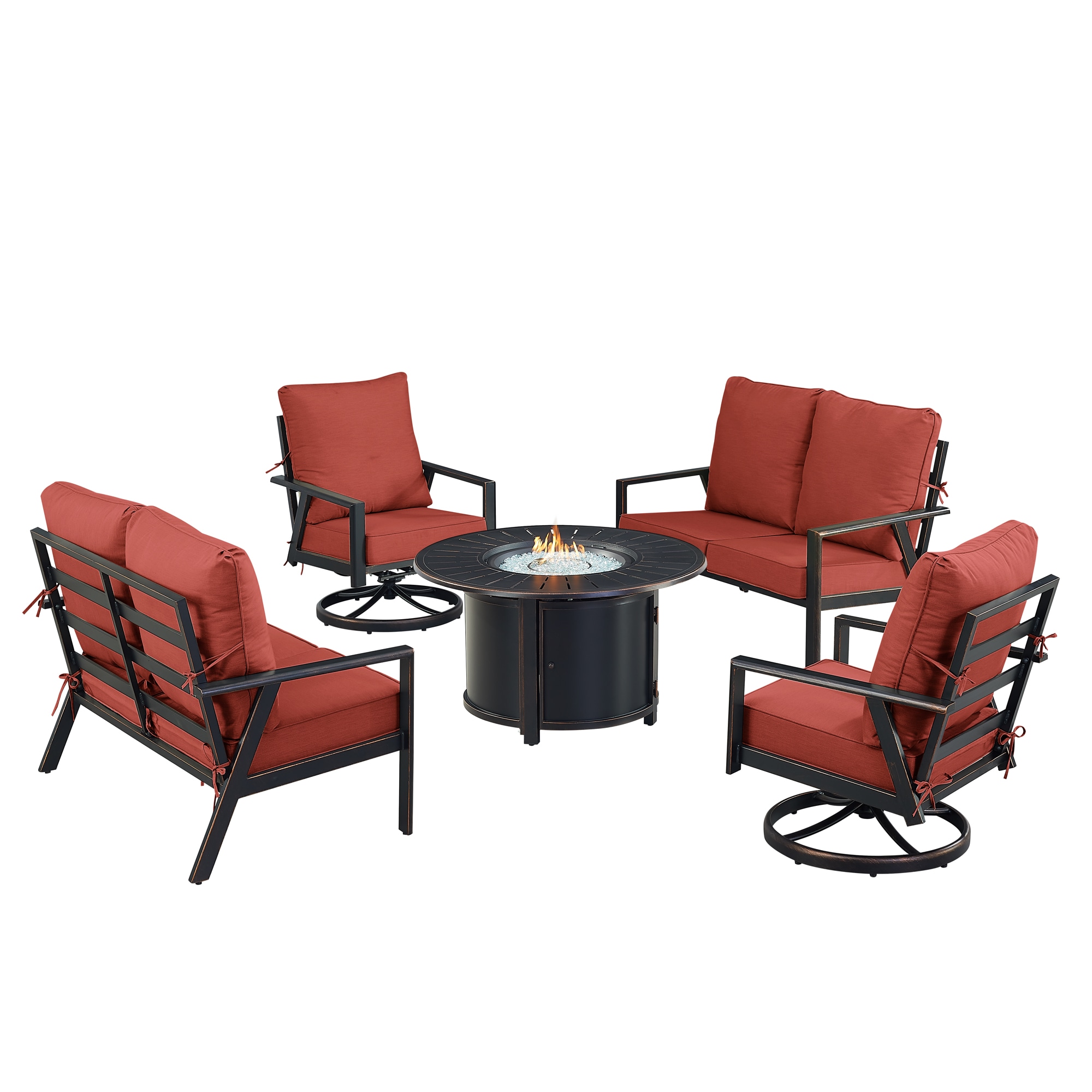 Oakland Living LUX2LS2CHNOBURDCUIBA Patio-Conversation-Sets - View #2