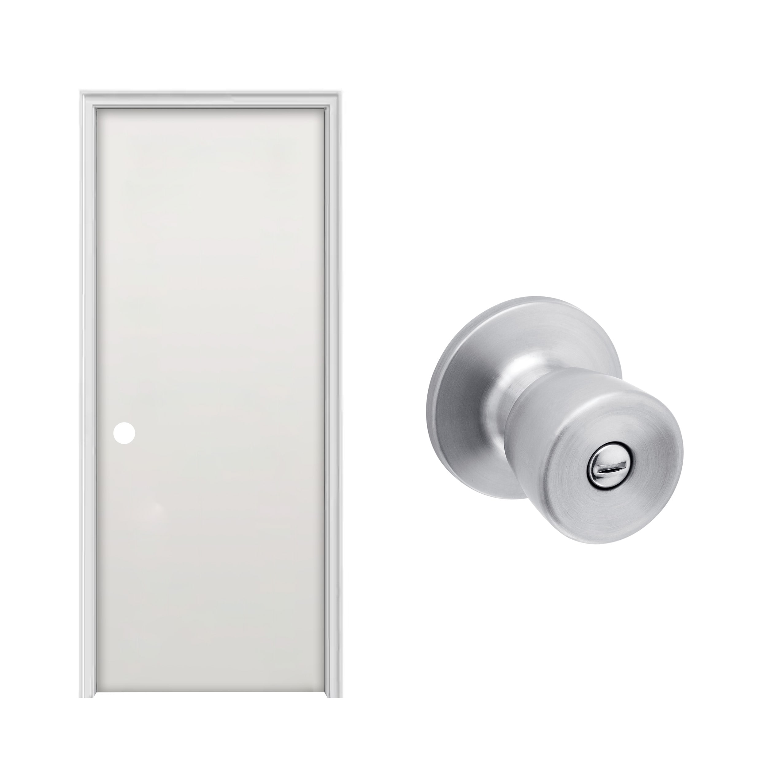 RELIABILT Gallo Stainless Steel Interior Bed/Bath Privacy Door