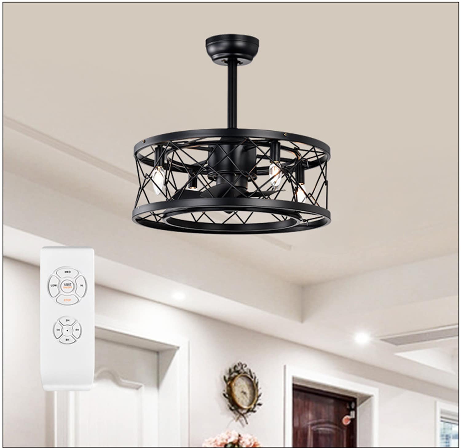 DEELIGHT W1592LJW68327-ZY Chandelier 3 -Light Black Modern/contemporary For Use in Bedrooms, Dining Rooms, Foyers, Kitchens, Living Rooms Chandelier