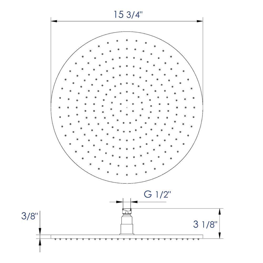 ALFI LED16R-BN Fixed-Showerhead - View #7