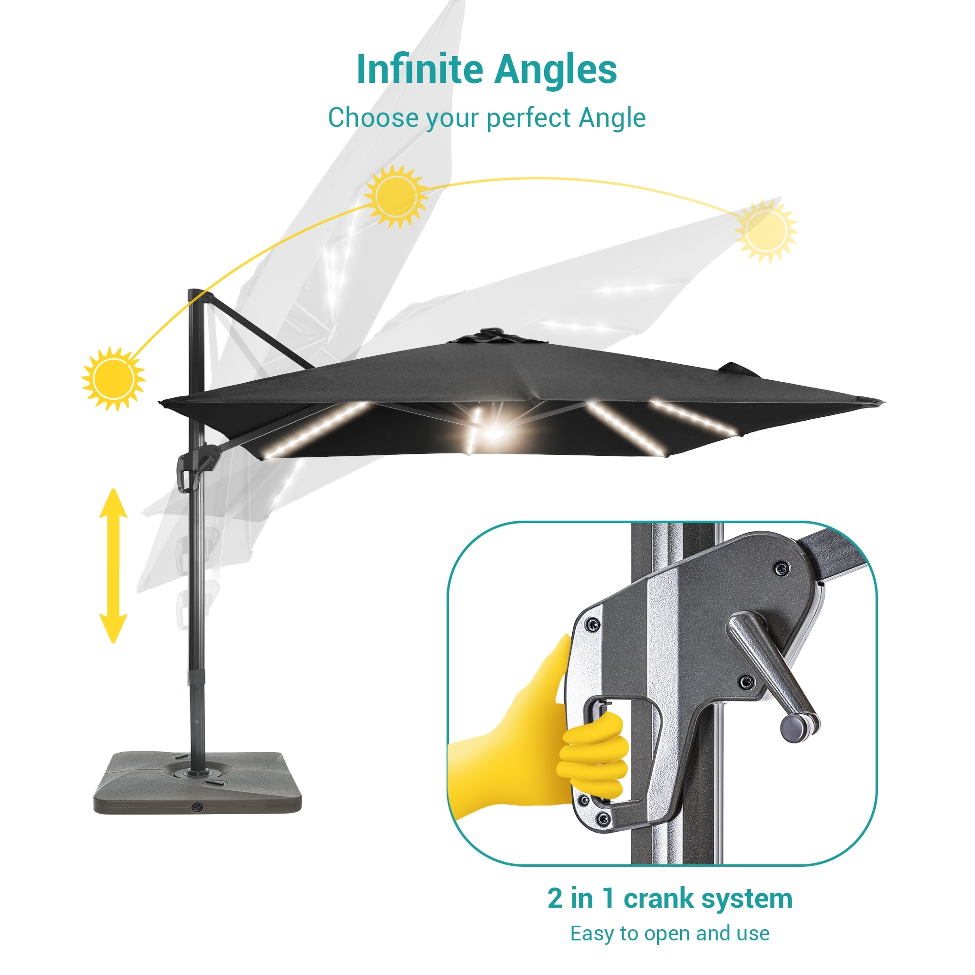 ACEGOSES LW-1159BK-LED-WB Umbrellas-2 - View #4