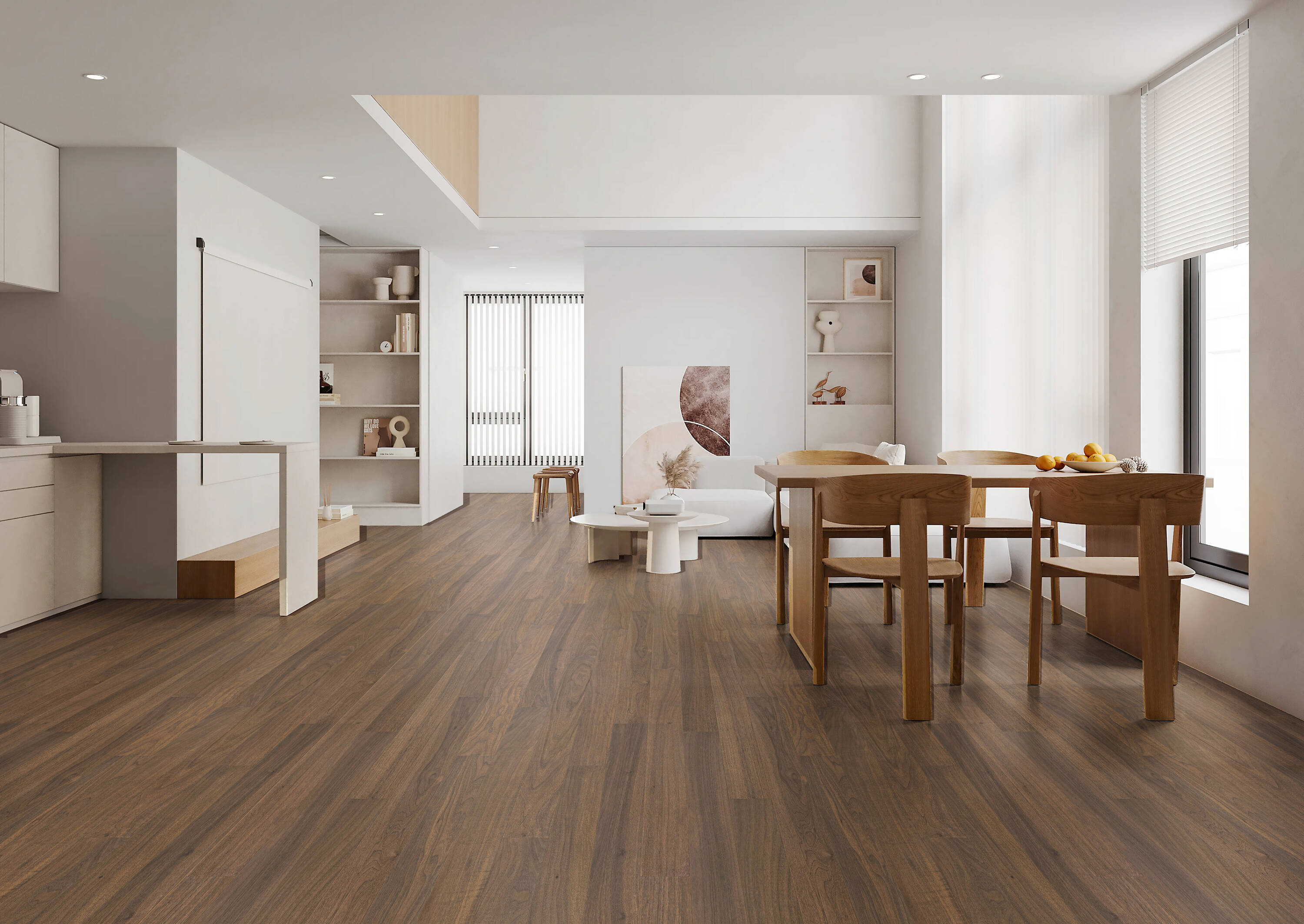 Zalan Floors 5995296 Muenchen EW5A08TG Walnut 5-in W x 1/2-in T Wirebrushed Engineered Hardwood Flooring ( 26.25-sq ft / Carton )
