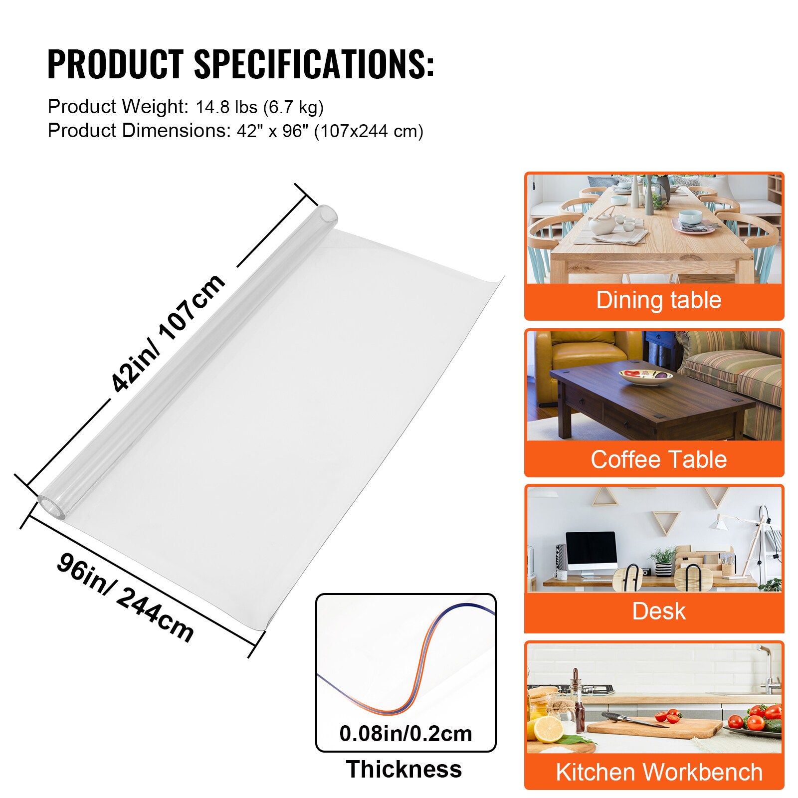 VEVOR ZD1070X2440X2MM01V0 Table-Covers - View #10