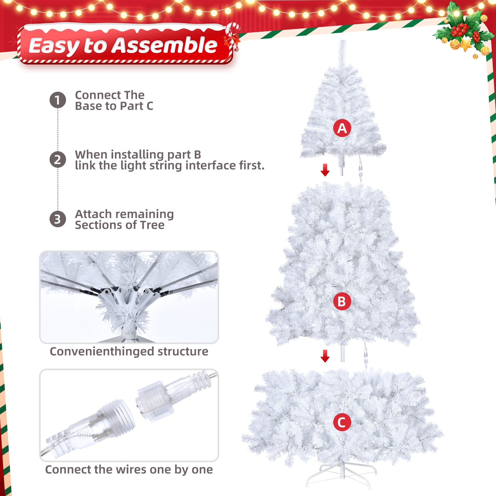 VEELIKE 00325992-SYZN Artificial-Christmas-Trees - View #2
