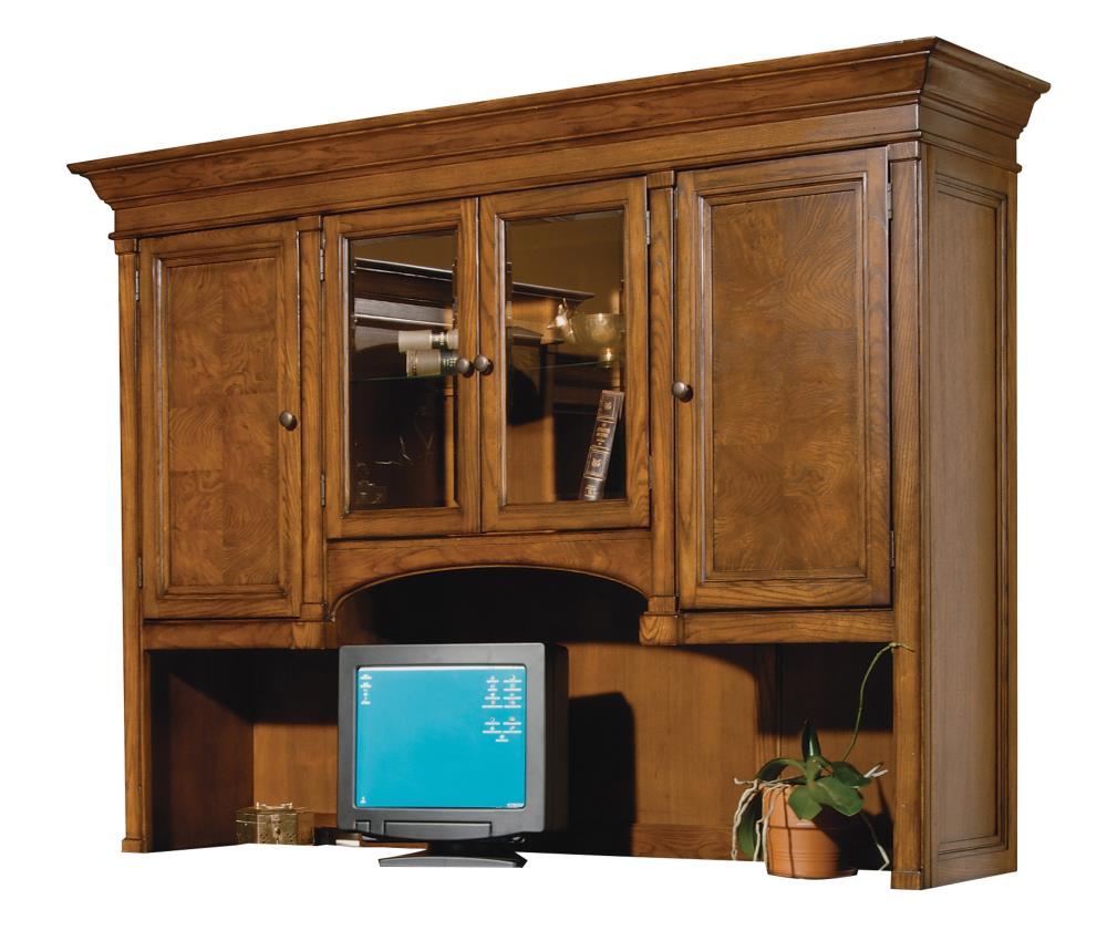 Hekman 79102 75.5-Inches Brown Modern/Contemporary Mahogany Executive desk Hutch Included