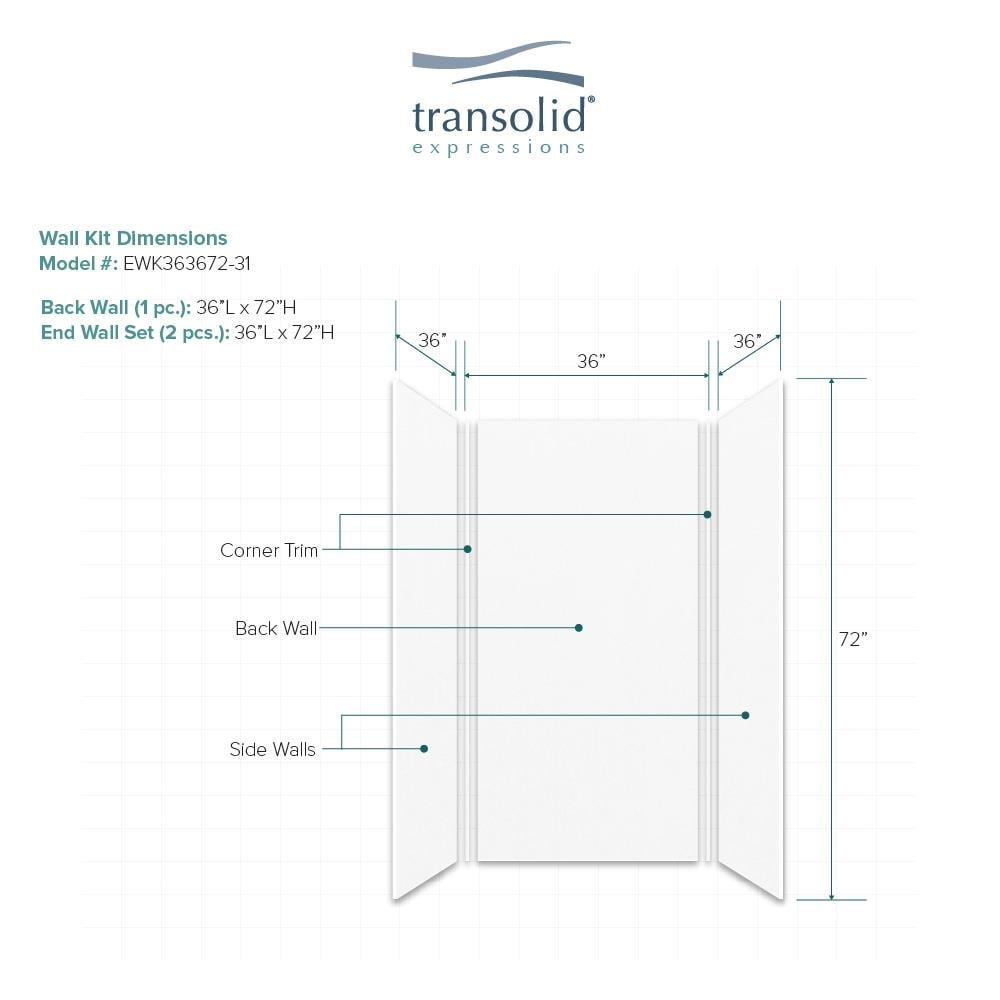 Transolid EWK363672-31 Shower-Wall-Surrounds - View #2