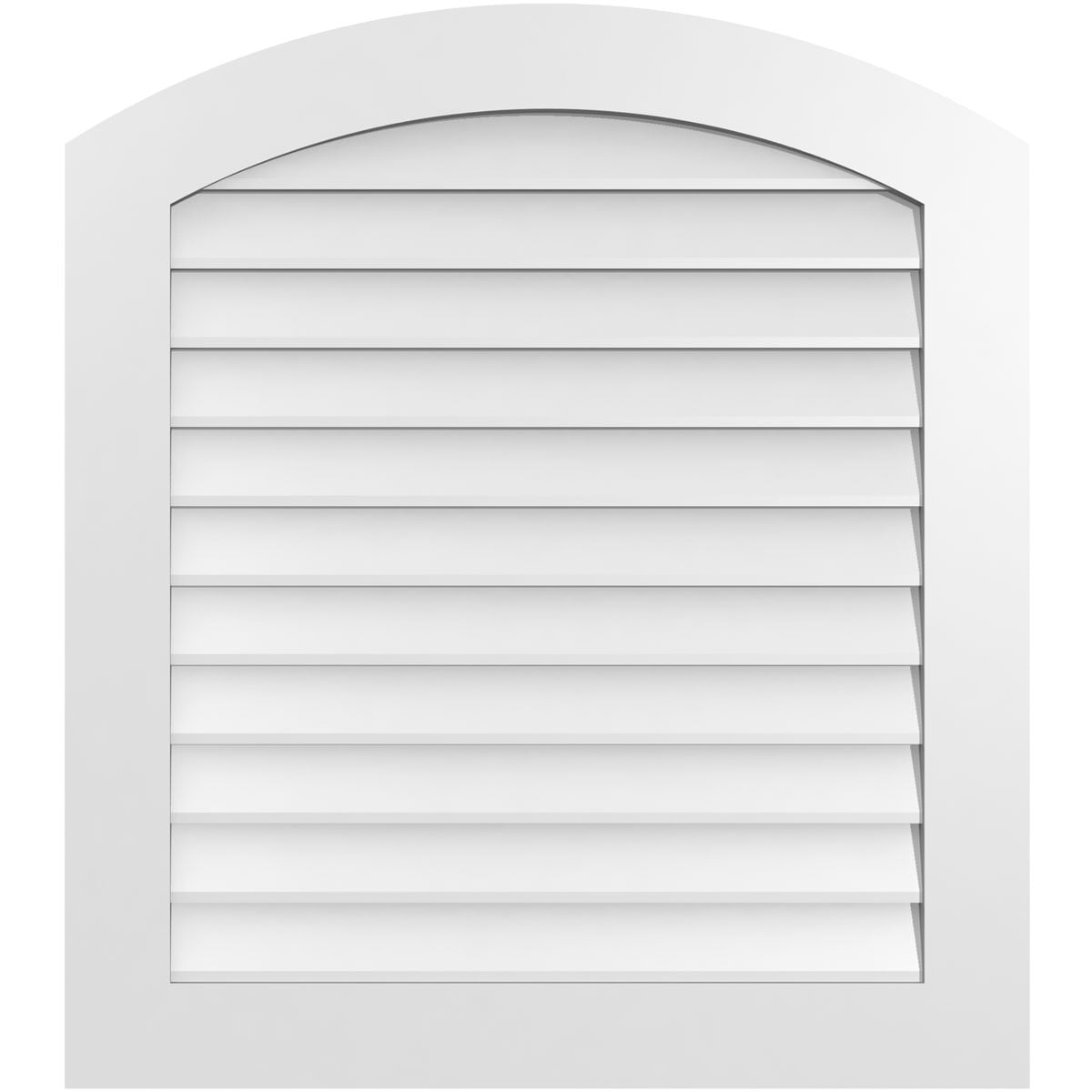 Ekena Millwork GVPAR32X3601SN 32-Inches x 36-Inches Off-white Round top PVC Gable Louver Vent