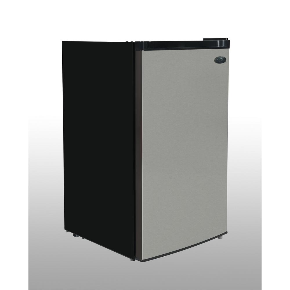 Premium Levella 4.4-cu ft Standard-depth Freestanding Mini Fridge (Black  Cabinet with Stainless Steel Door) ENERGY STAR at