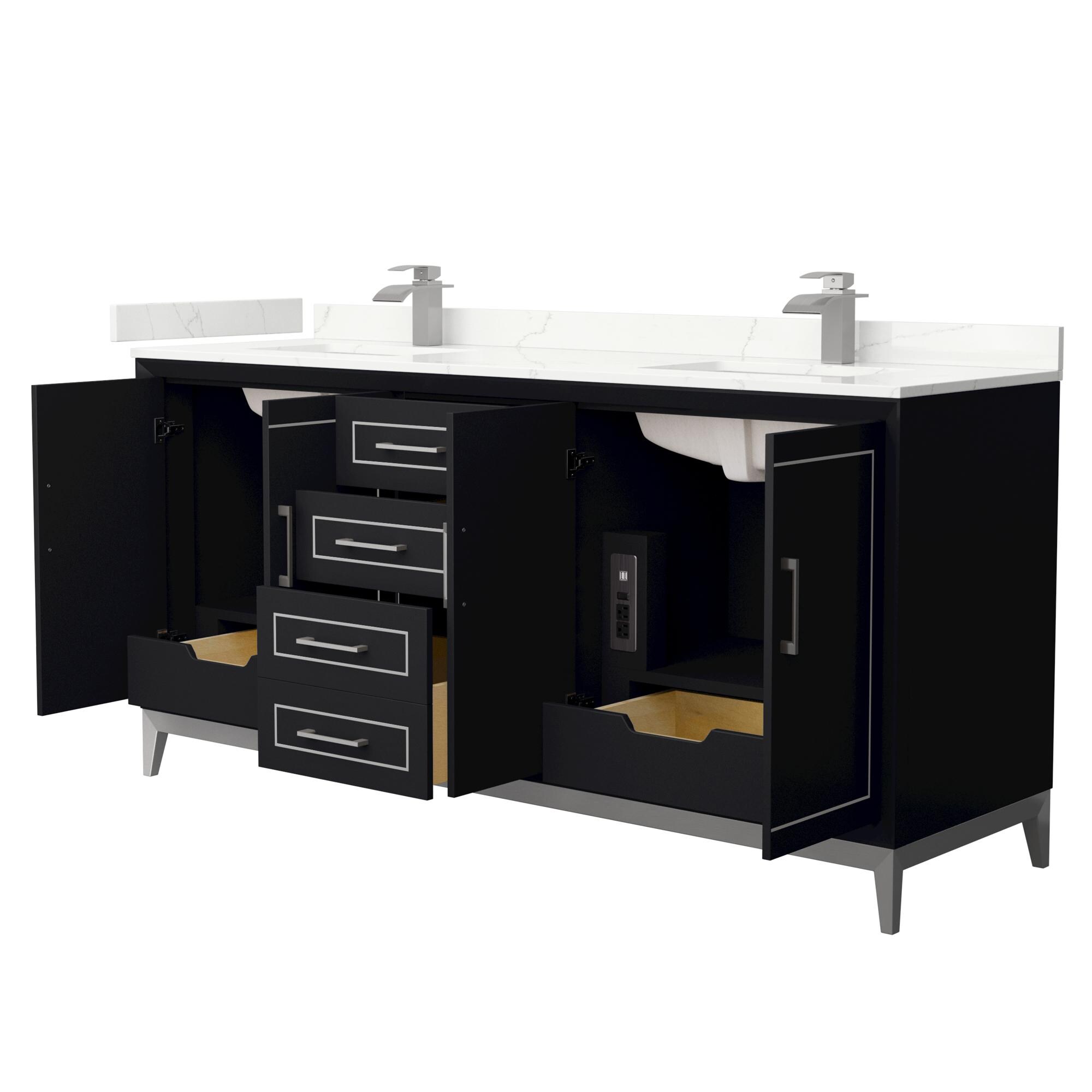 Wyndham Collection WCH515172DBKGTUNSMXX Bath-Vanity-Combo - View #2