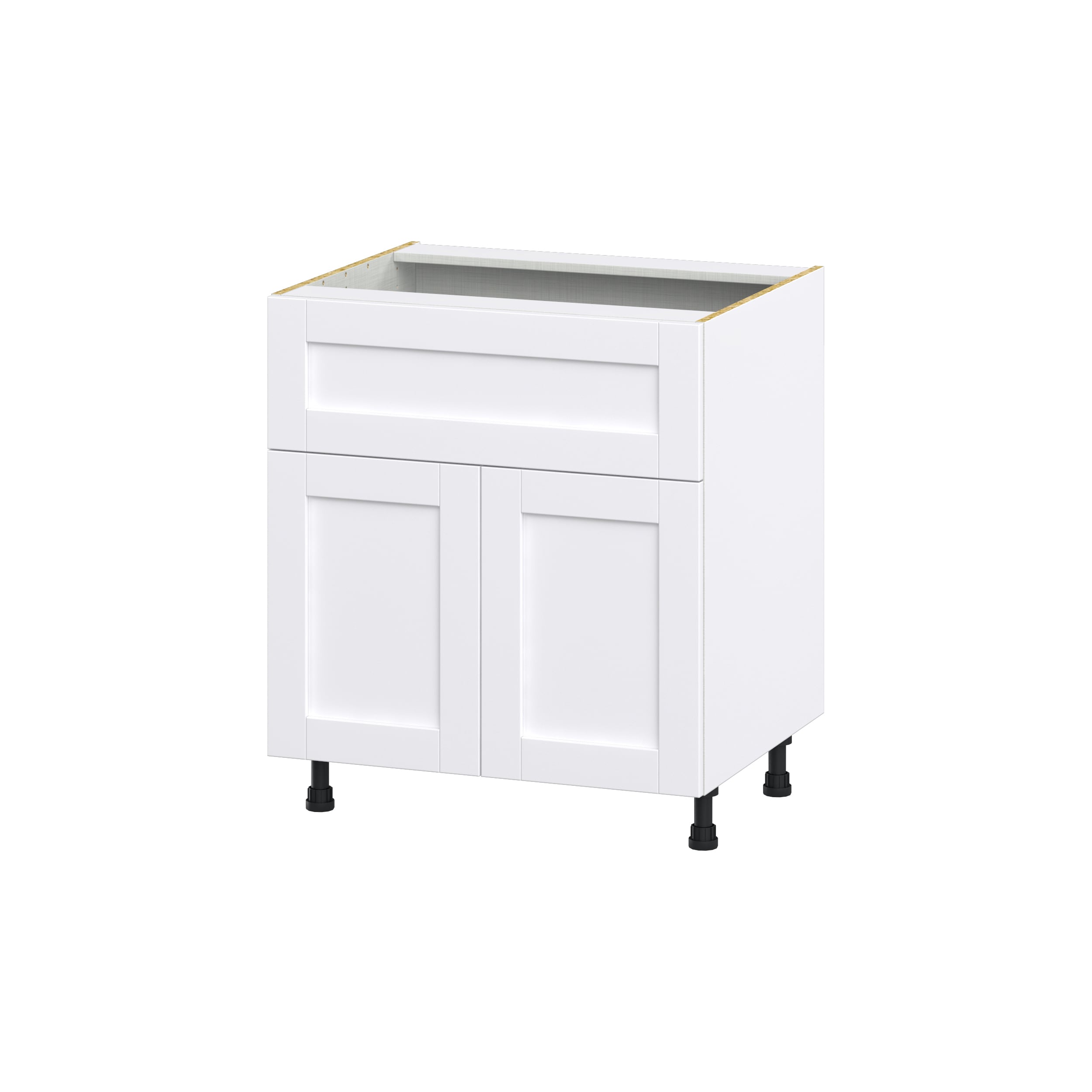 Hugo&Borg Rosemont 24-in W x 34.5-in H x 25-in D Glacier White 1-Drawer Pull-out Cabinet Base Fully Assembled Cabinet (Recessed Panel Style)
