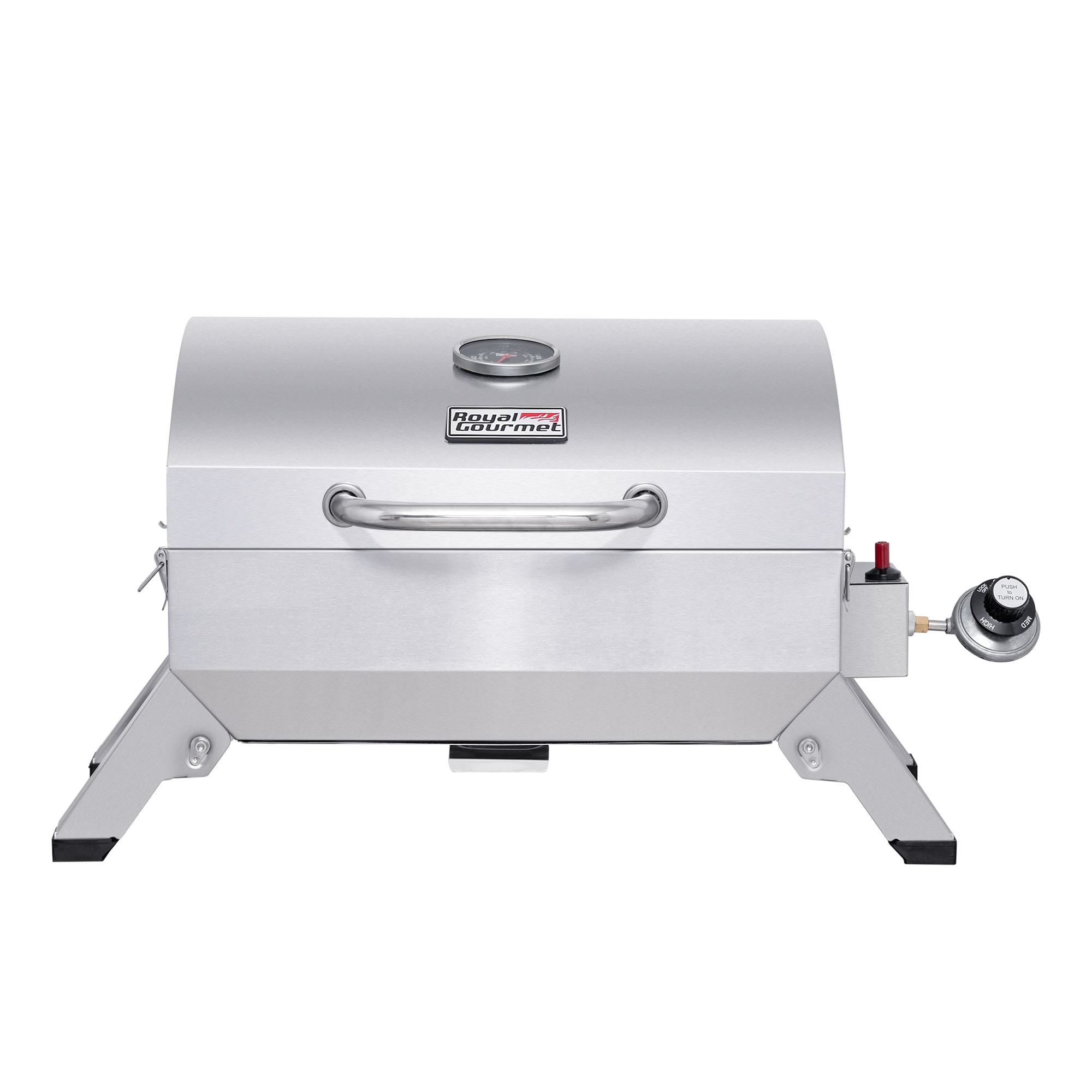 2-Burner Portable Quick And Easy Assembly Propane Gas Table Top Grill in  Stainless Steel