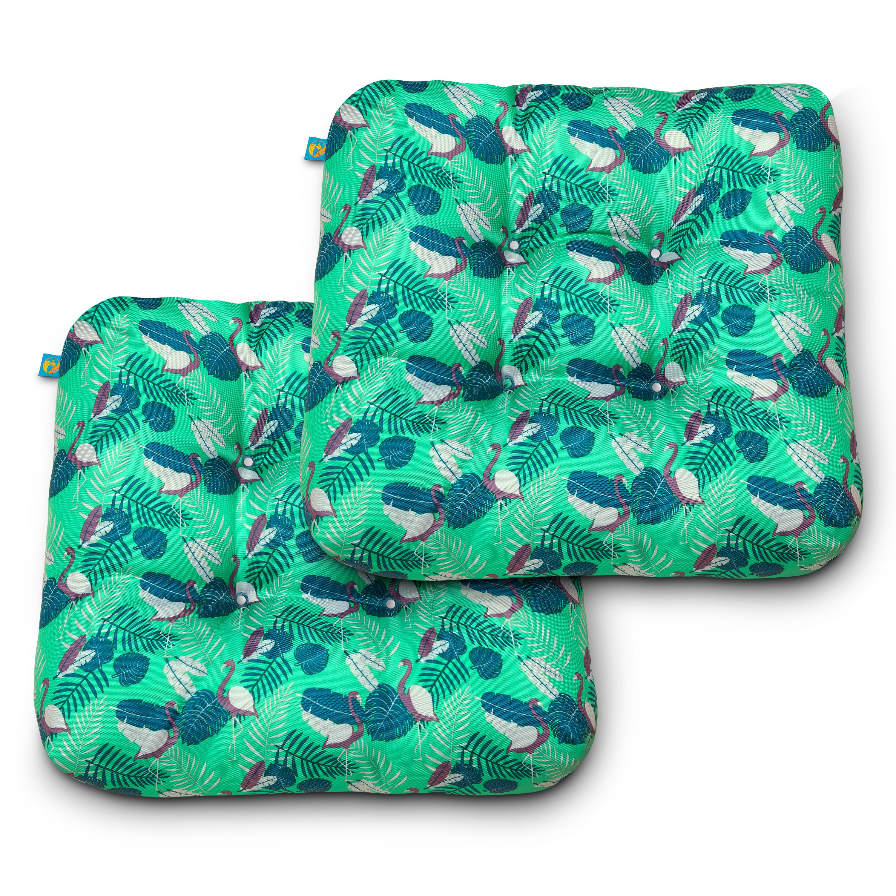 Duck Covers DCMOCH19195-2PK 19-in x 19-in 2 -Piece Mojito Flamingo Patio chair cushion