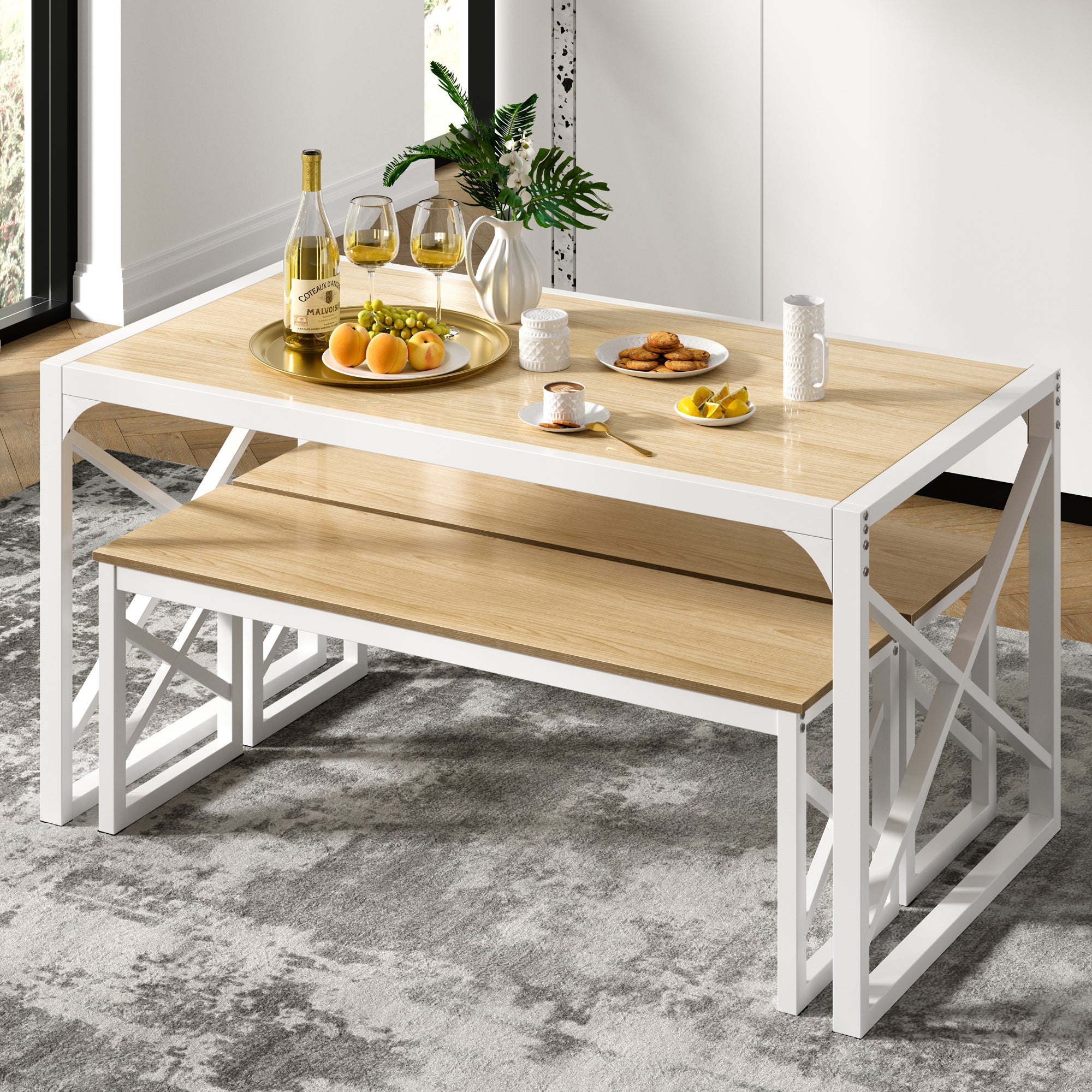 Vecelo LOE-TC15-OAK-140 Dining-Sets - View #3