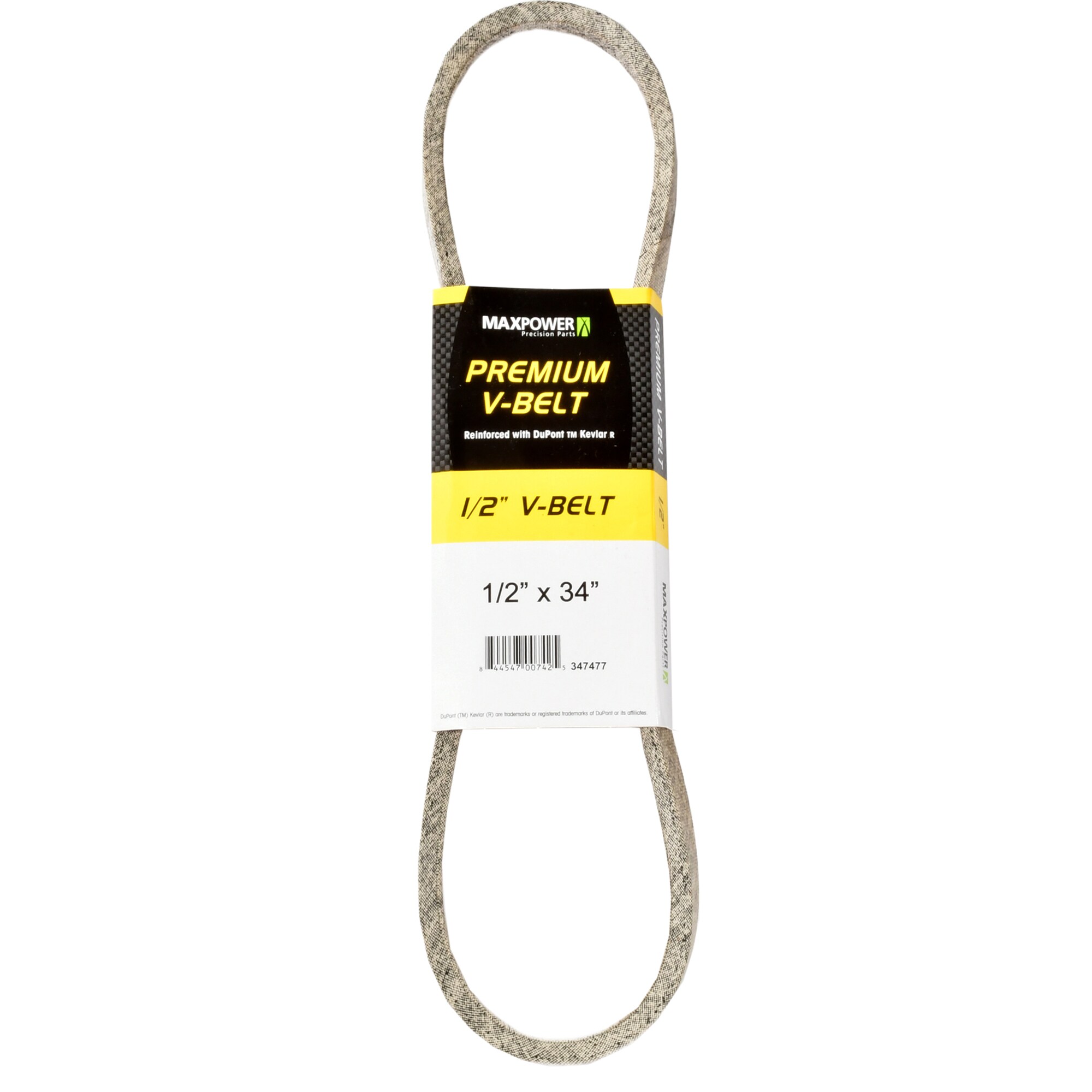 MaxPower 347477 1/2-in x 34-in V-belt, Riding Mower/Tractors, Replaces OEM Part Number Universal