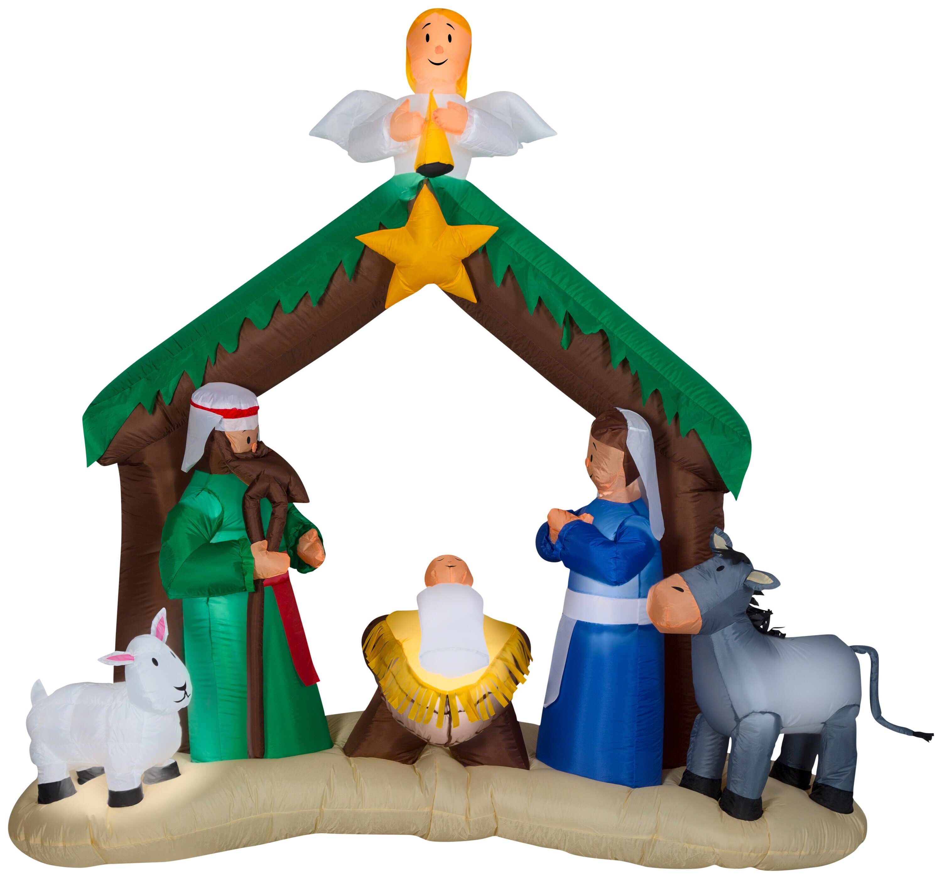Gemmy G-36707 7.08-ft Lighted Nativity Christmas Inflatable