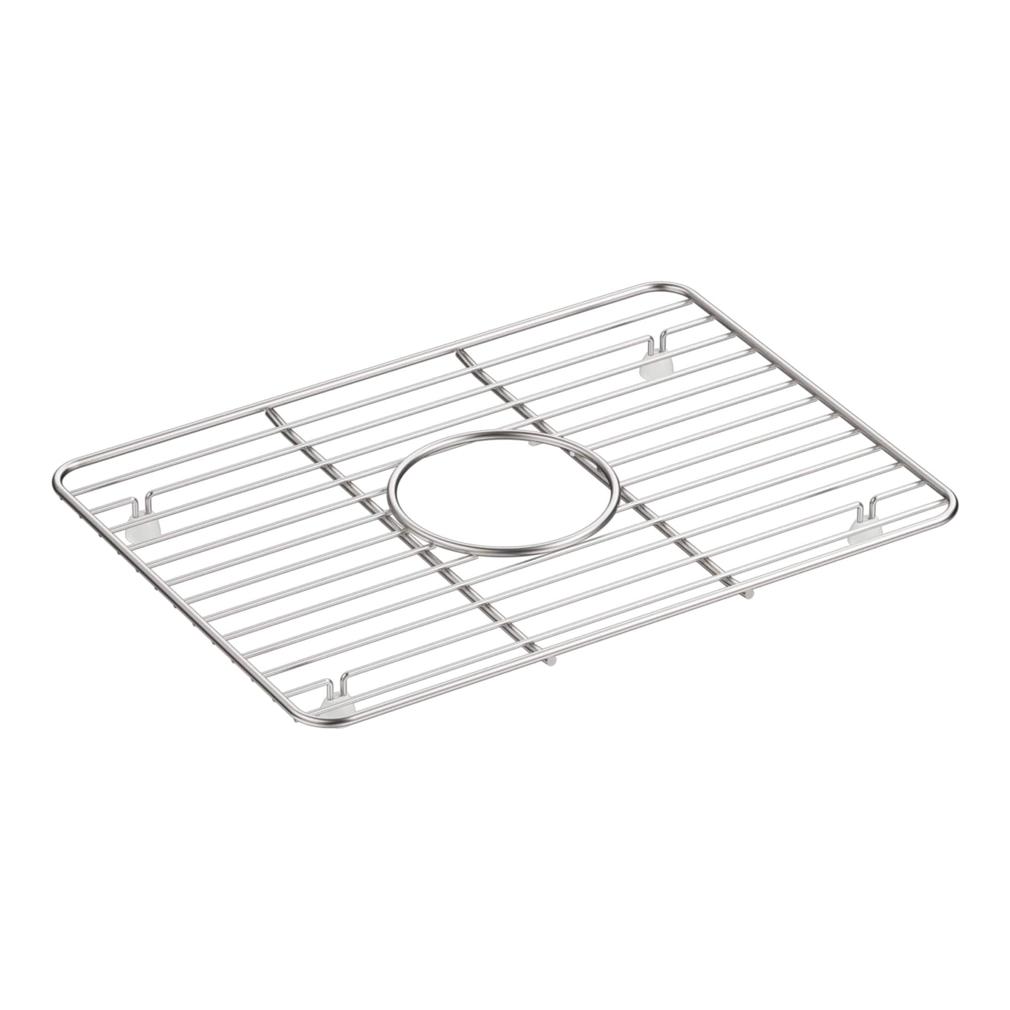 Style Selections 11.81-in x 13.19-in Center Drain Stainless Steel Sink Grid  in the Sink Grids & Mats department at