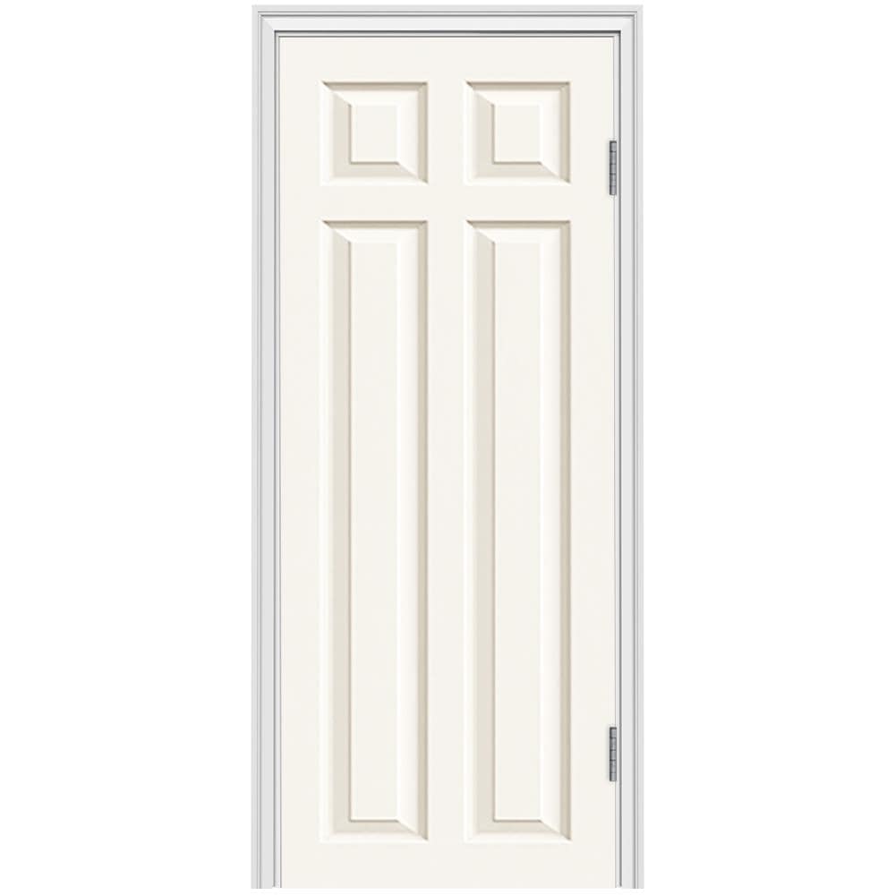 Colonist 24-in x 60-in White 4 Panel Square Hollow Core Prefinished Molded Composite Universal Single Prehung Interior Door | - JELD-WEN JW234100001