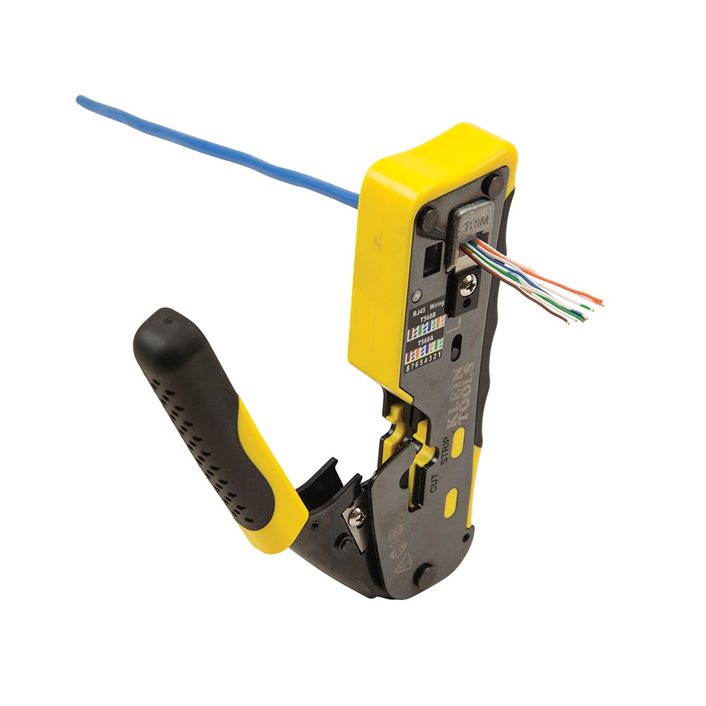 Klein Tools Ratcheting Crimper Data Crimper in the Wire Strippers