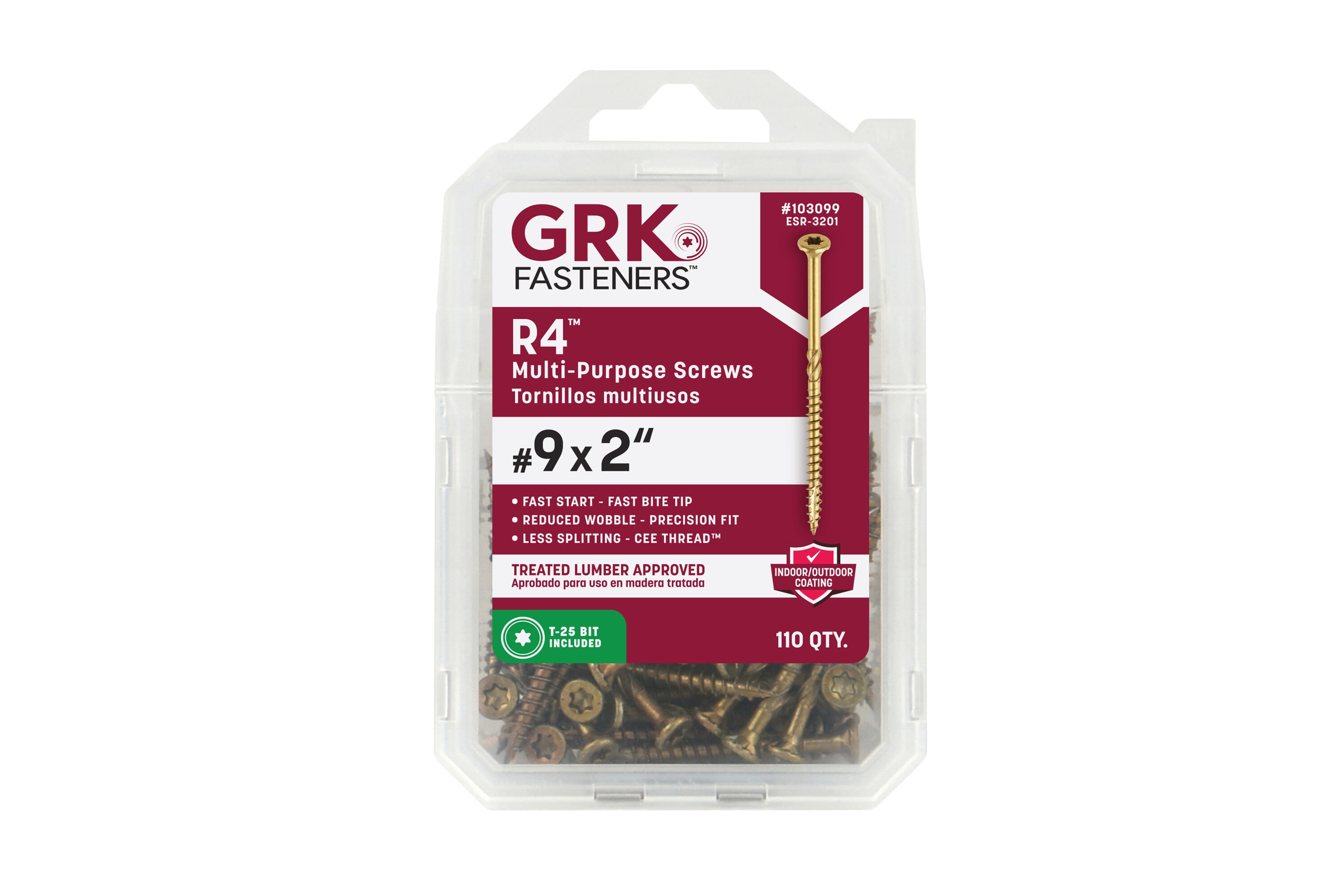 GRK 103099.0 R4 #9 x 2-in Polymer Exterior Wood screws ( 110 -Per Box )