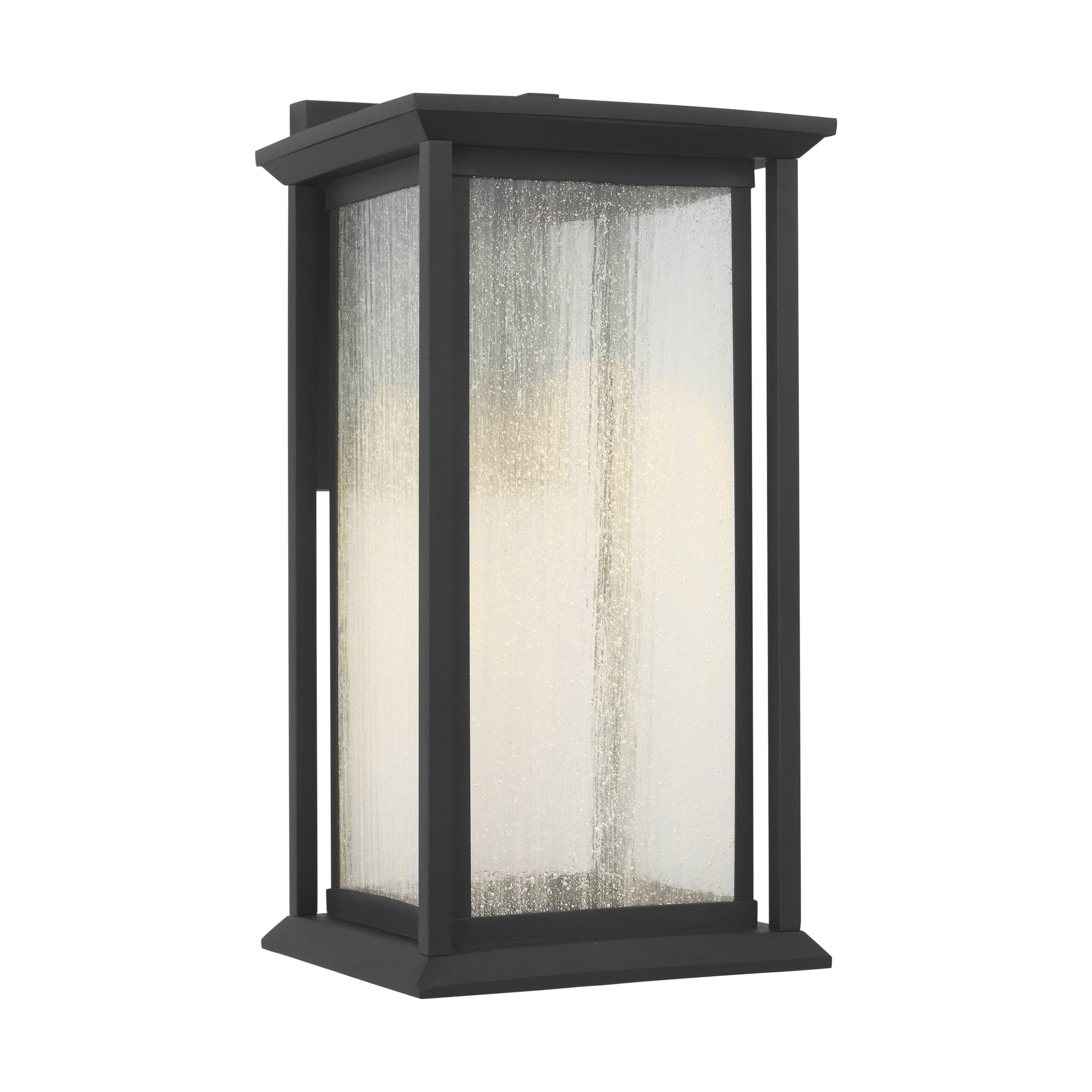 Generation Lighting GLO1291DL-TXB Audley 15-in H Polished Black Hardwired Dark Sky Outdoor Wall Light