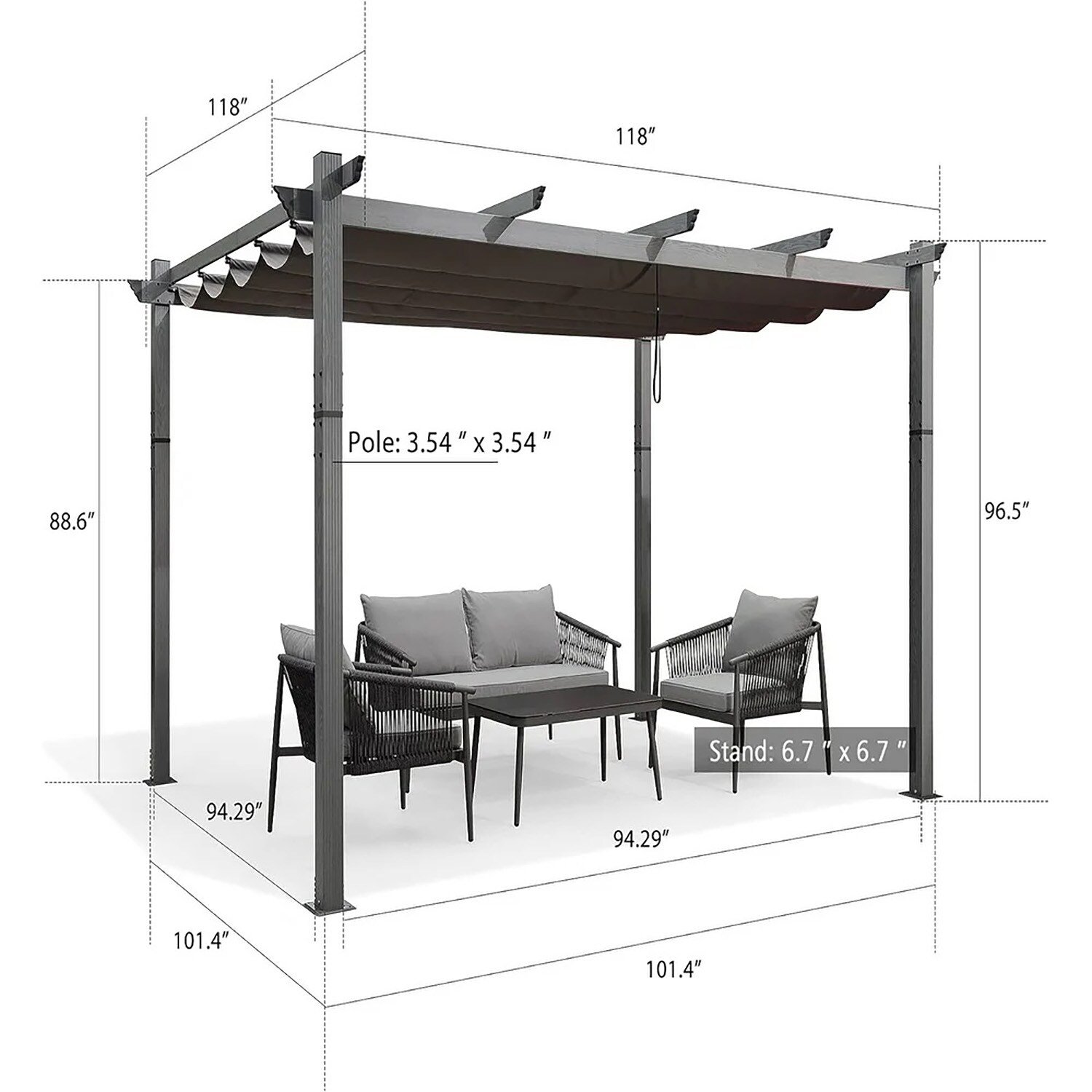 PURPLE LEAF LS06WPG10-GY Pergolas-2 - View #5