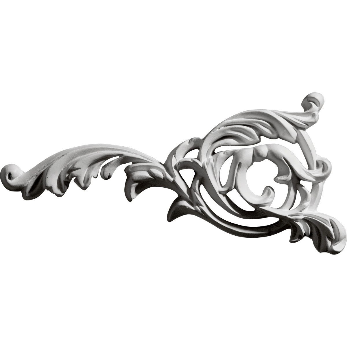 Ekena Millwork ONL04X07X01LF-L Leaf Scroll, Left 7.75-in W x 4.125-in H Primed Urethane Applique