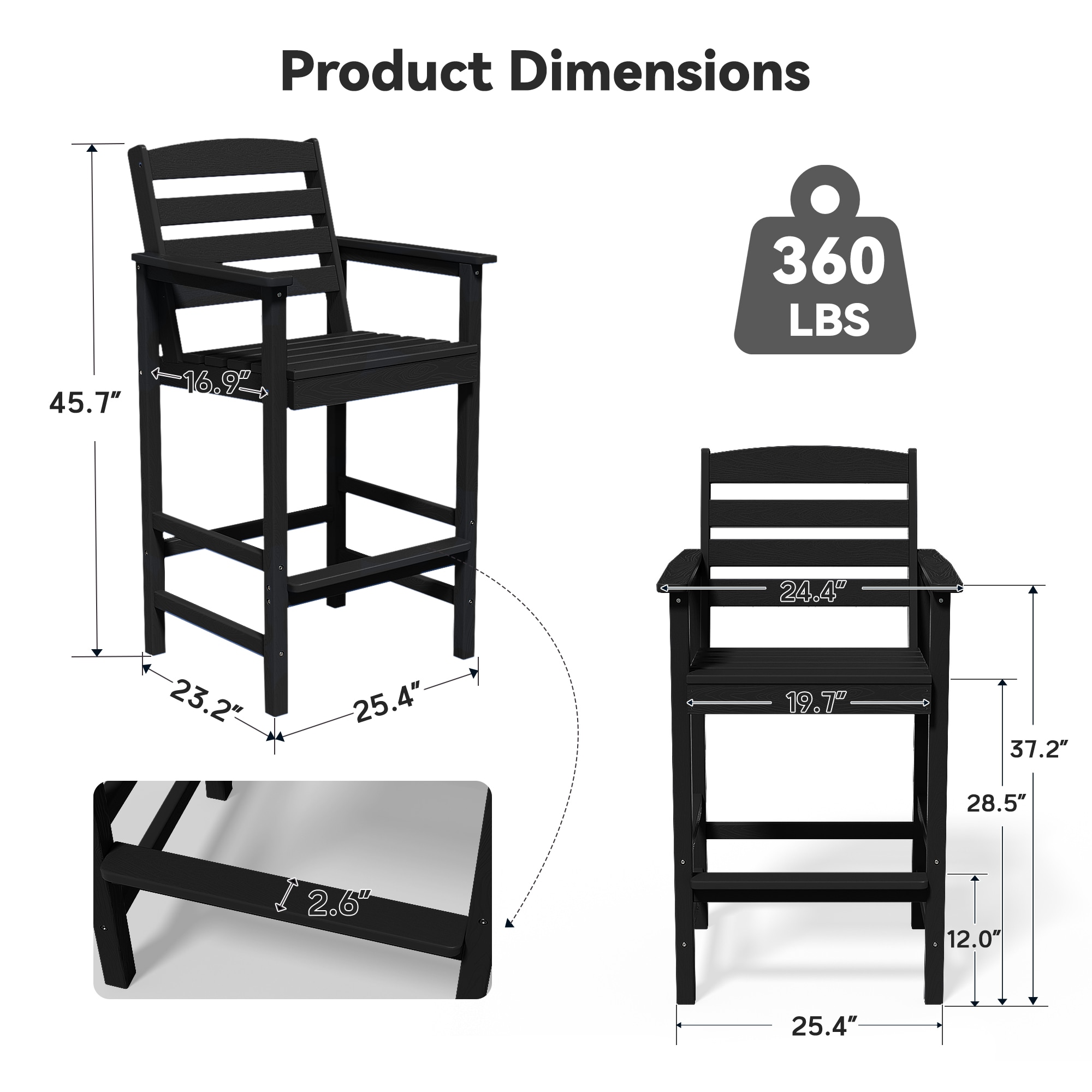 VOUA GBY02-BK Patio-Chairs - View #3