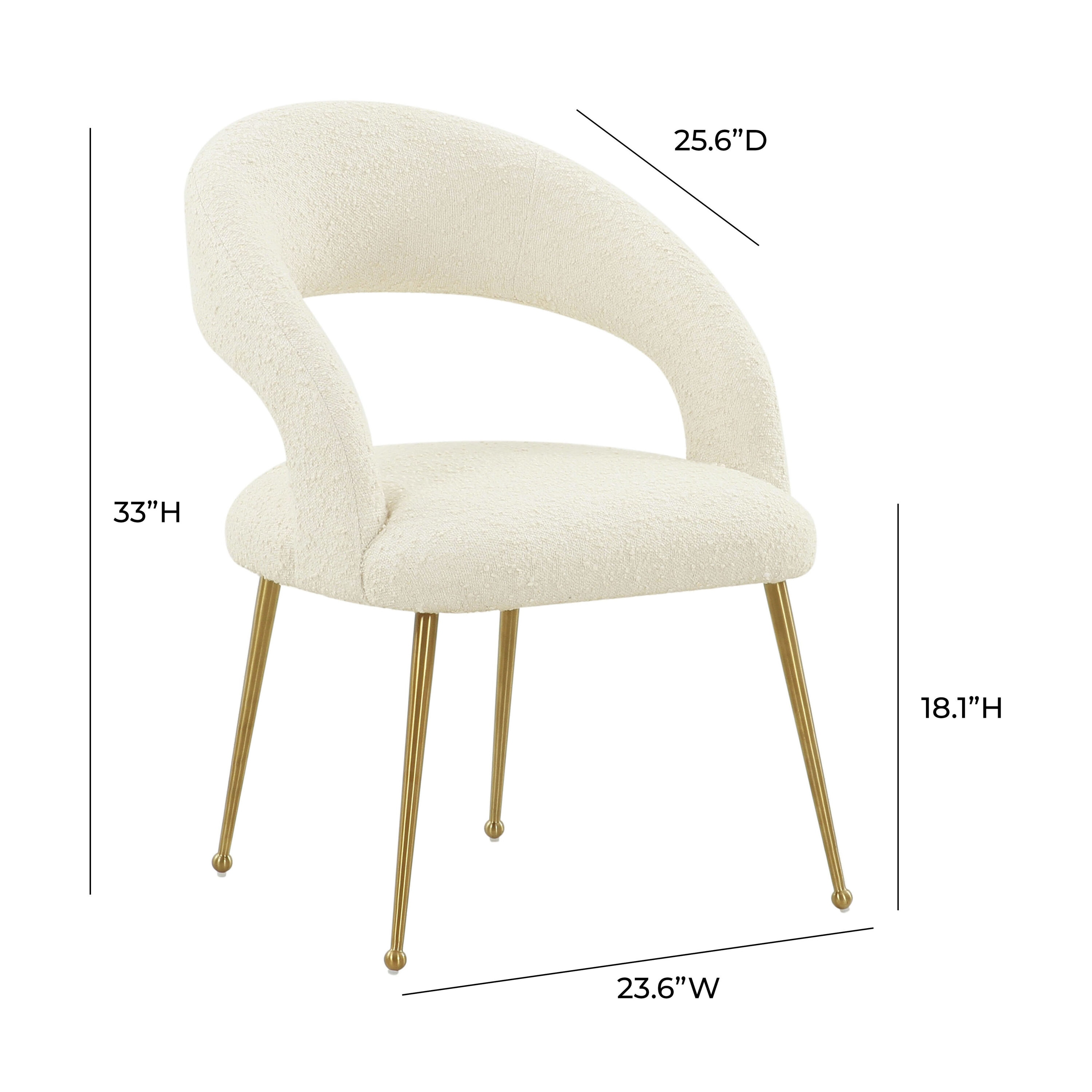Cream Velvet Upholstered Arm Chair with Metal Legs