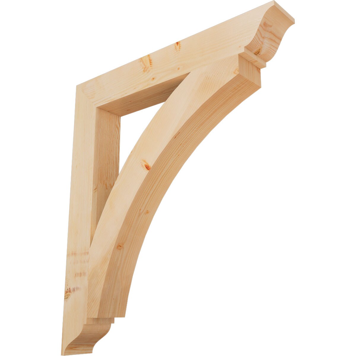 Ekena Millwork BKT06X42X48THR01SDF Thorton traditional smooth 5-1/2-in x 42-in x 48-in Douglas fir Brown Wood Standard bracket