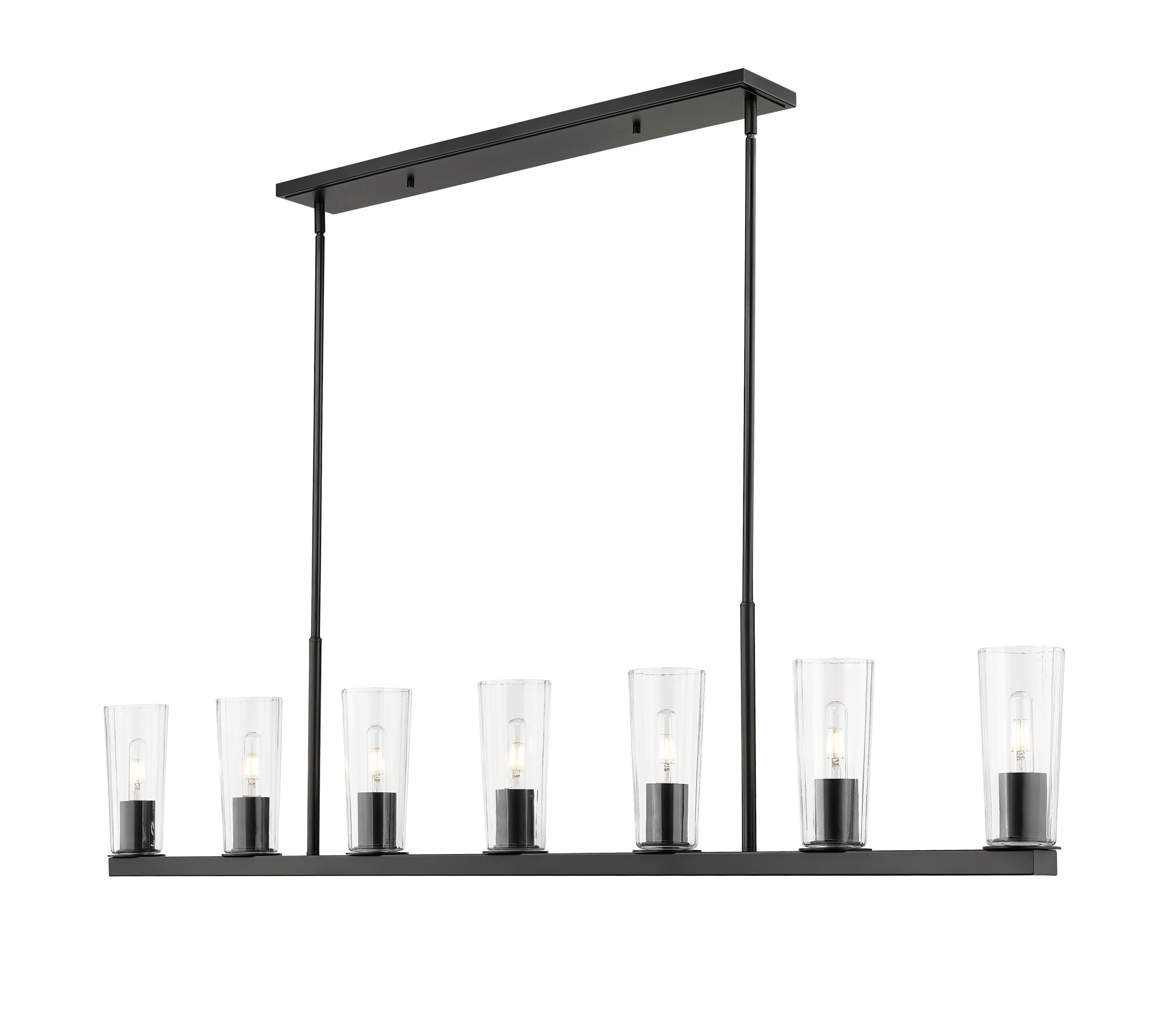 Scott Living Hamilton 4-Light Matte Black/Brushed Nickel Transitional Cage Chandelier