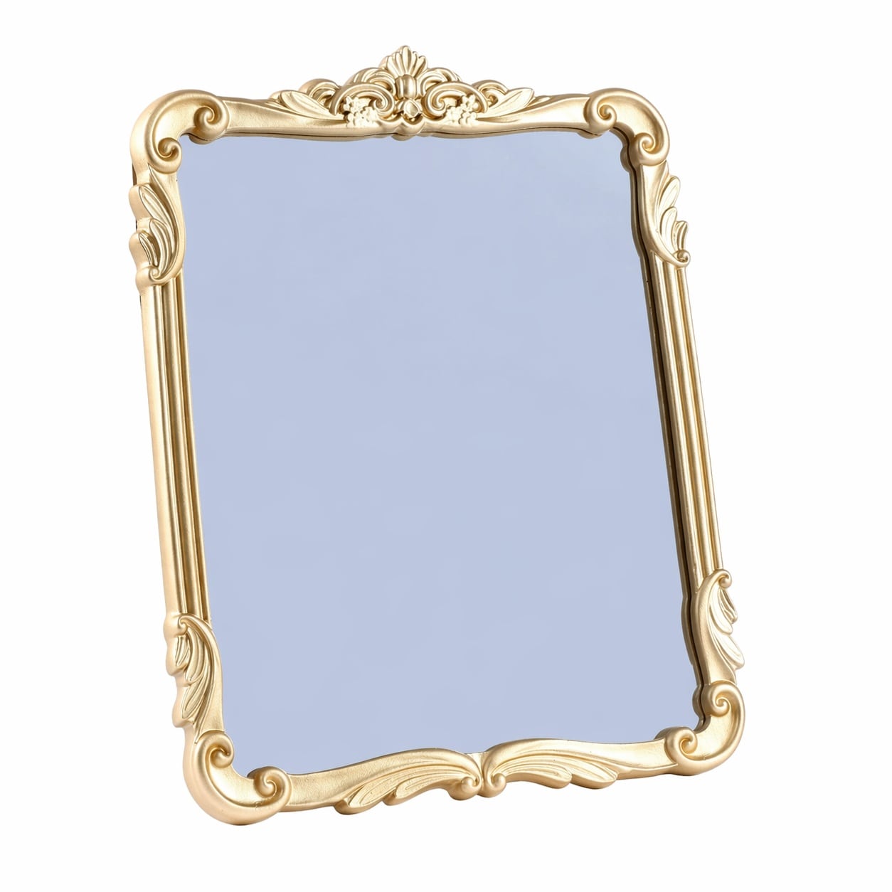 Aoibox  9 1 in W x 11 5 in H Gold Ornate Vintage Framed Wall Mirror Small Decorative Tabletop Vanity Mirror
