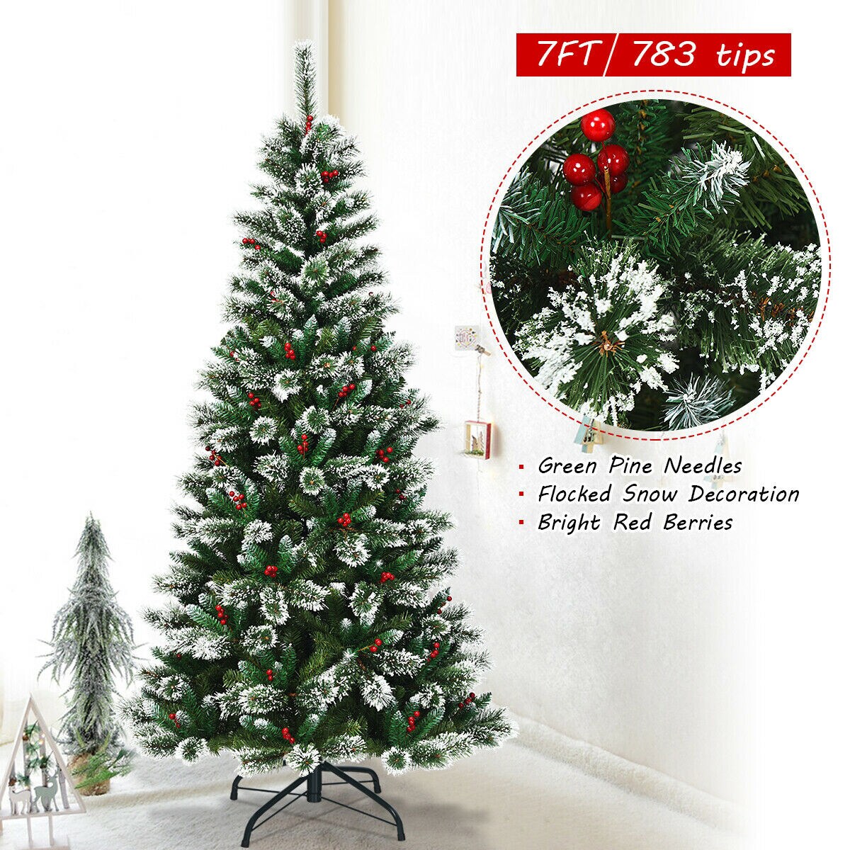 WELLFOR CM-HWY-22801 Artificial-Christmas-Trees - View #4