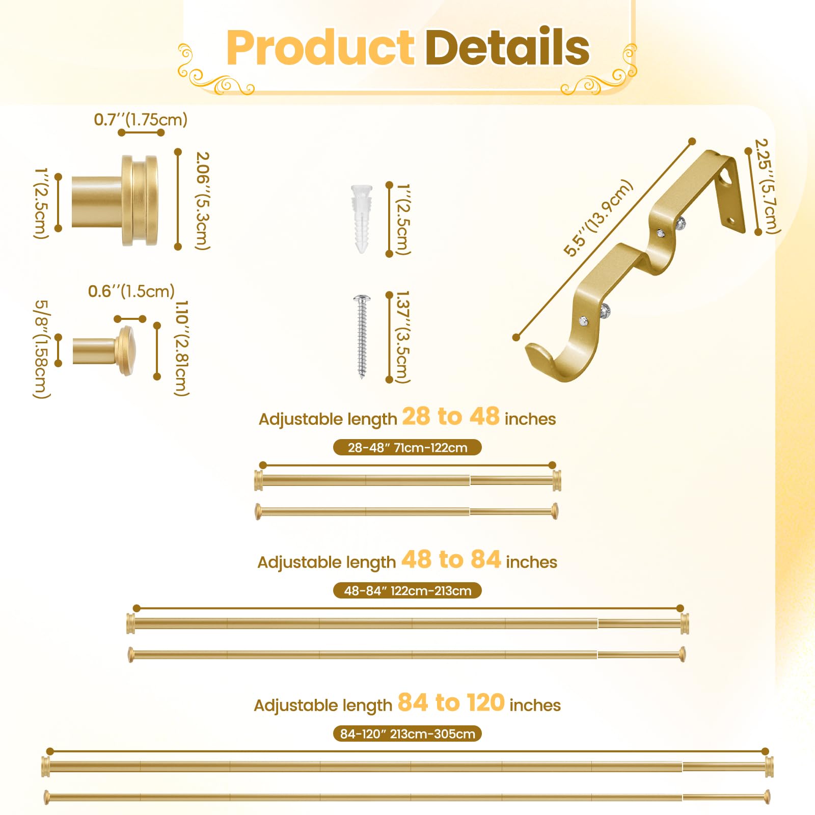 KIWDZFU LKI0821A1260 Curtain-Rods - View #7