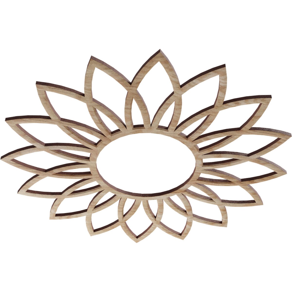 Ekena Millwork CMWP16X16X0375DARO Ceiling-Medallions - View #2