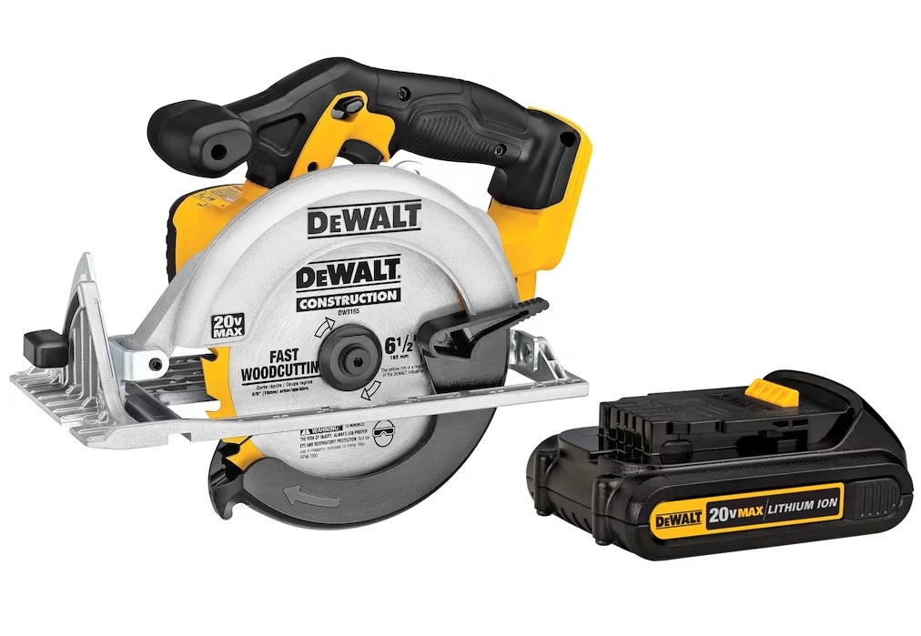 DEWALT 20-volt Max 6-1/2-in Cordless Circular Saw and DEWALT 20-V Lithium Battery Kit (1.5 Ah)