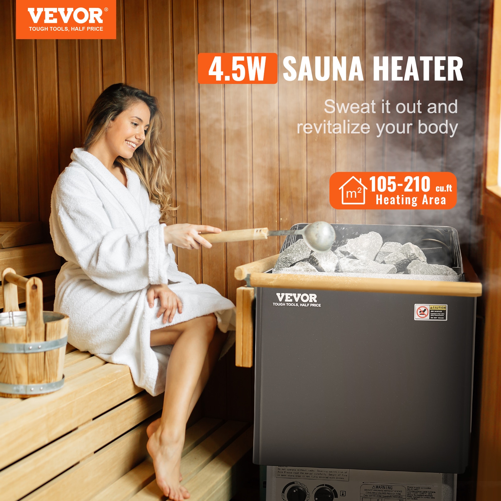 VEVOR DSSNLNK45KW6TK4Z8V4 Wall-Heaters-Electric - View #3