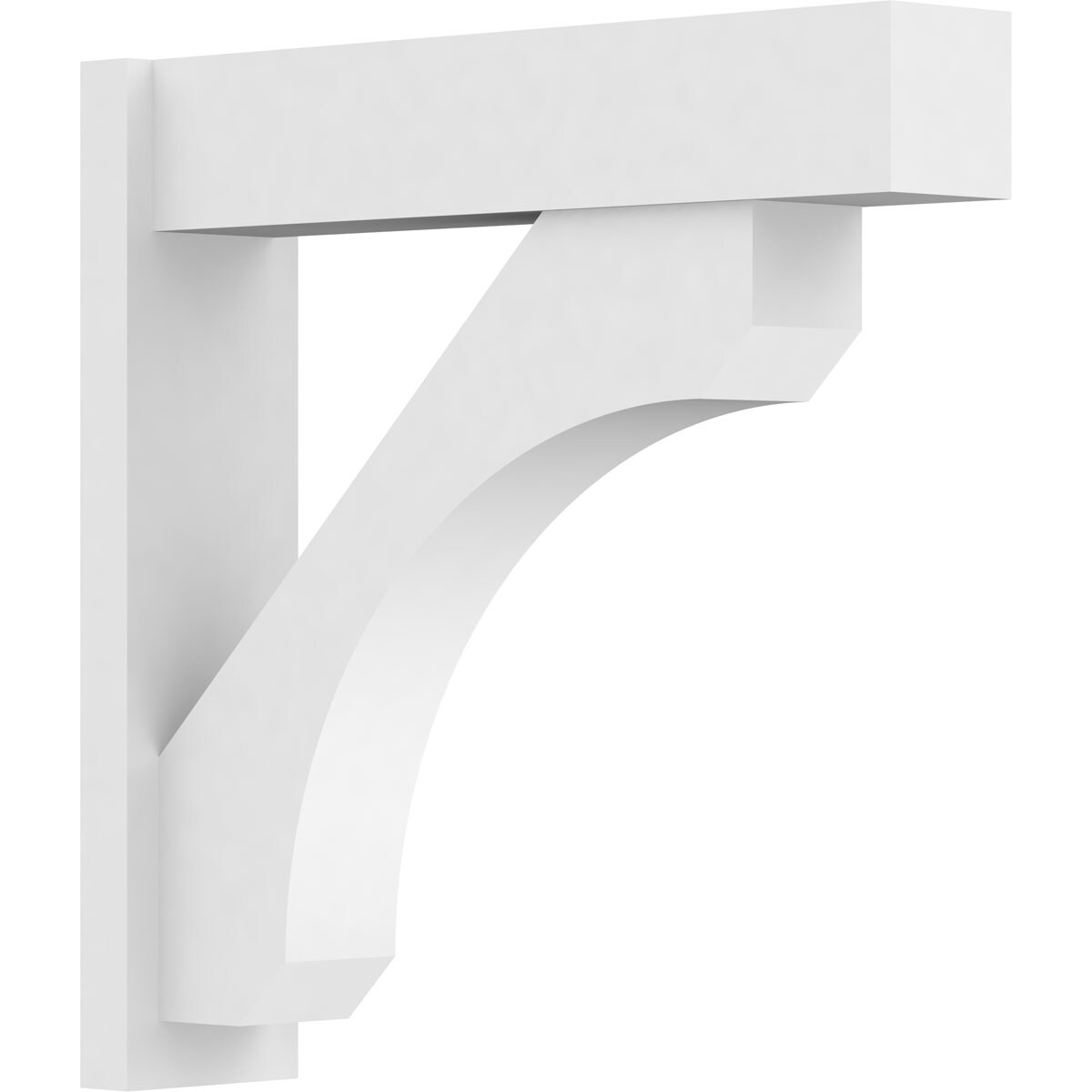 Ekena Millwork OUTP07X30X30LEC05 7-in W X 30-in D X 30-in H Legacy Architectural Grade PVC Outlooker with Block Ends