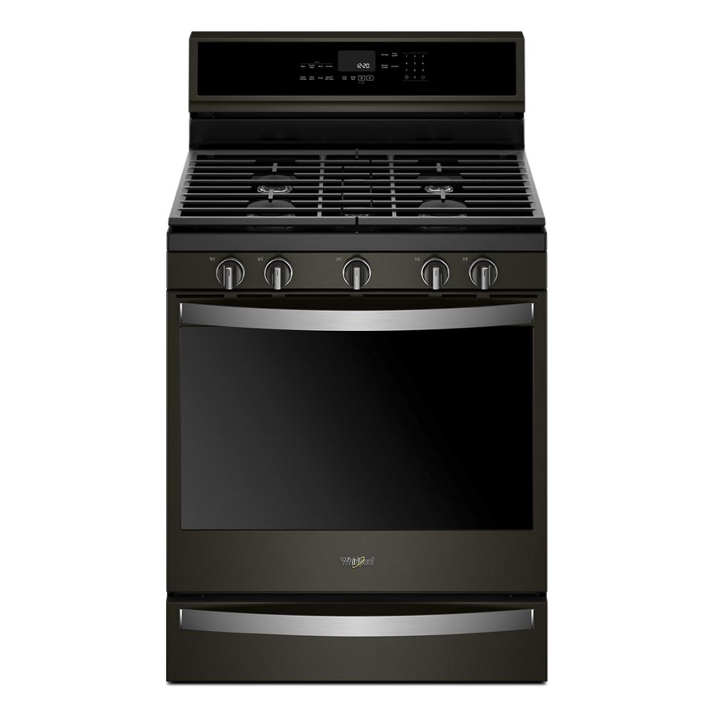 LG 30-in 5 Burners 5.8-cu ft Self-cleaning Air Fry Convection Oven  Freestanding Smart Natural Gas Range (Stainless Steel) in the Single Oven  Gas Ranges department at