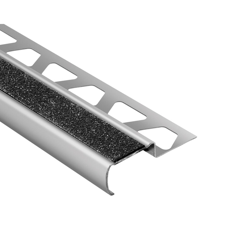 Schluter Systems GBEB150GS/150 Trep-G-B 0.563-in W x 59.0-in L Black Steel Stair nose Tile Edge Trim