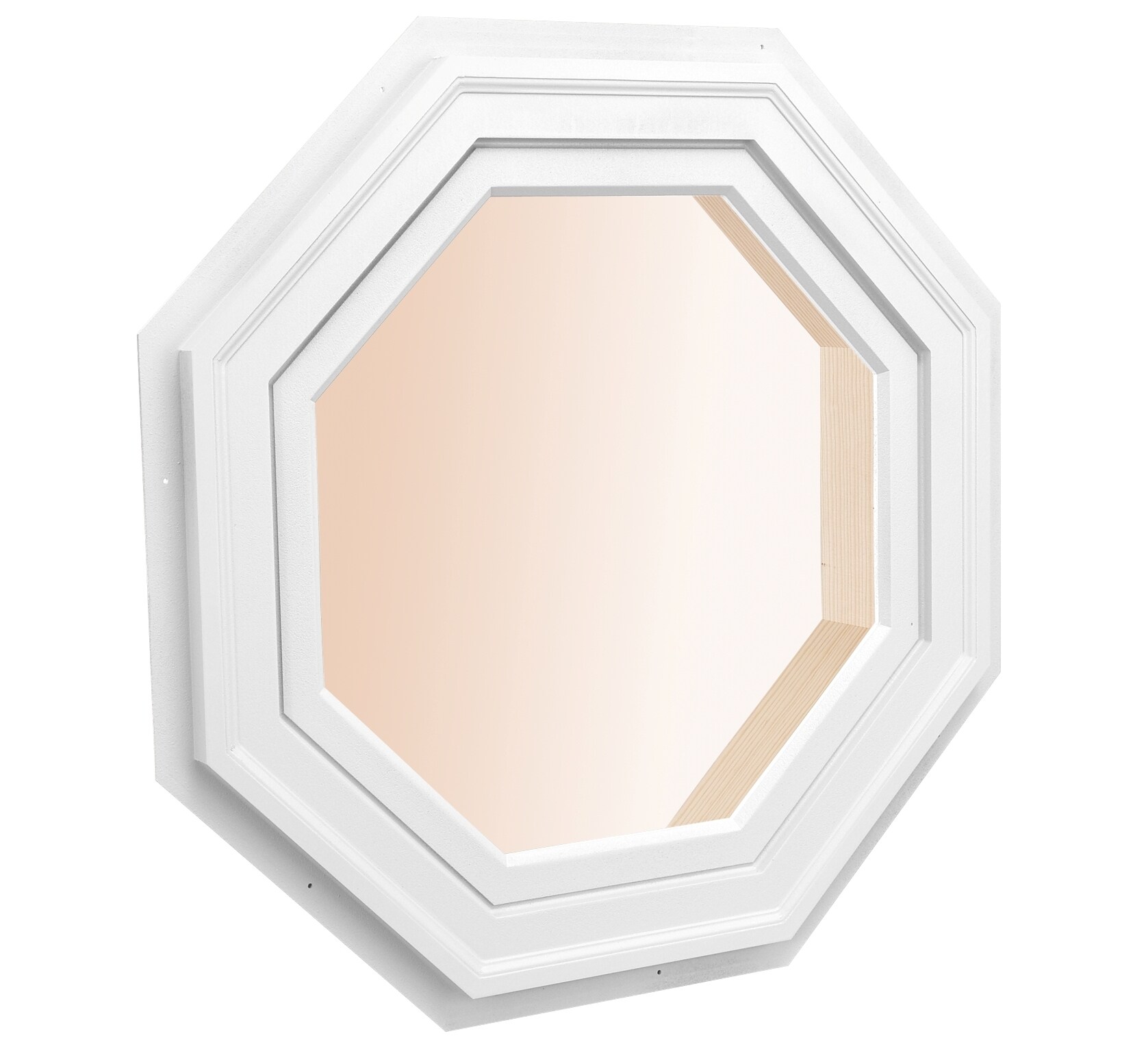 AWSCO OCTW26-1LT 26-in x 26-in x 4-9/16-in Jamb Octagon White Window